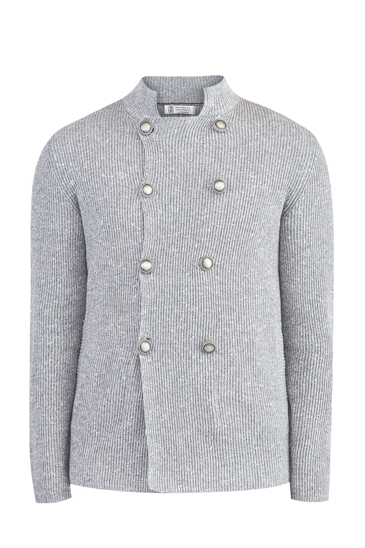 Двубортный кардиган из хлопковой пряжи Garza серого тона
Двубортный кардиган из хлопковой пряжи Garza серого тона