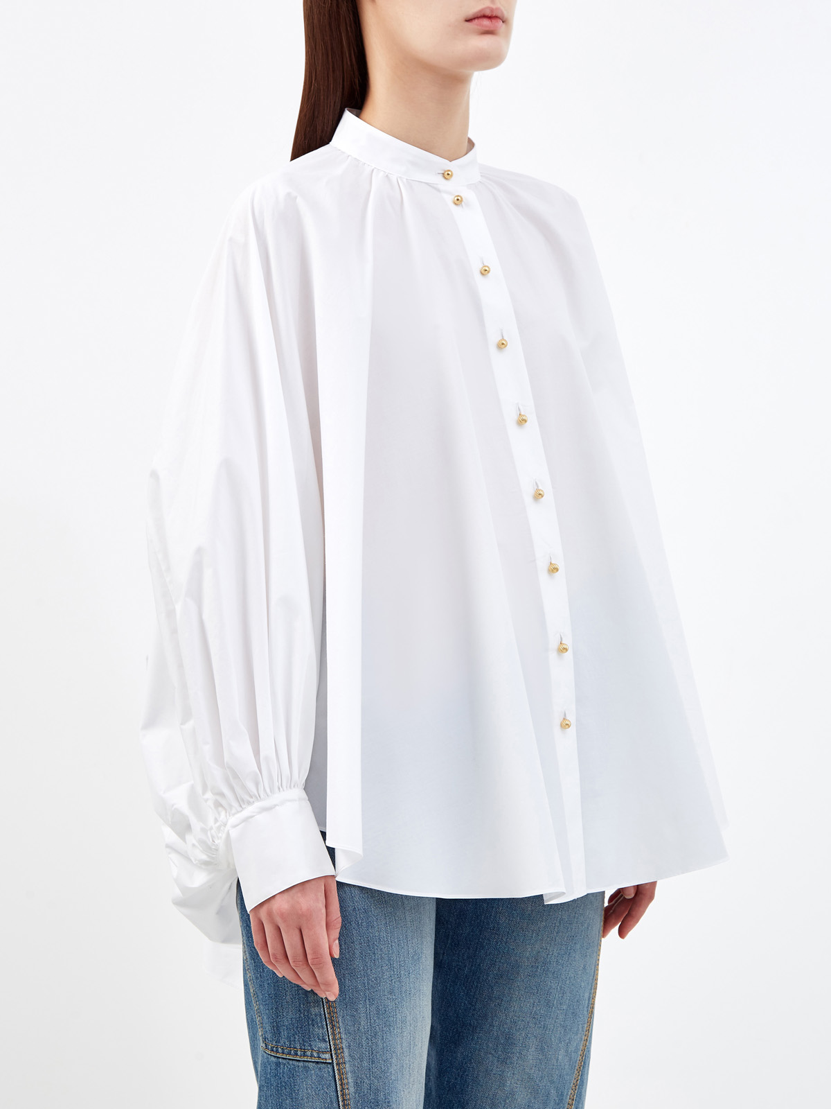 Блуза Arpège свободного кроя с воздушными рукавами LANVIN, цвет белый, размер 36;40;38 - фото 3