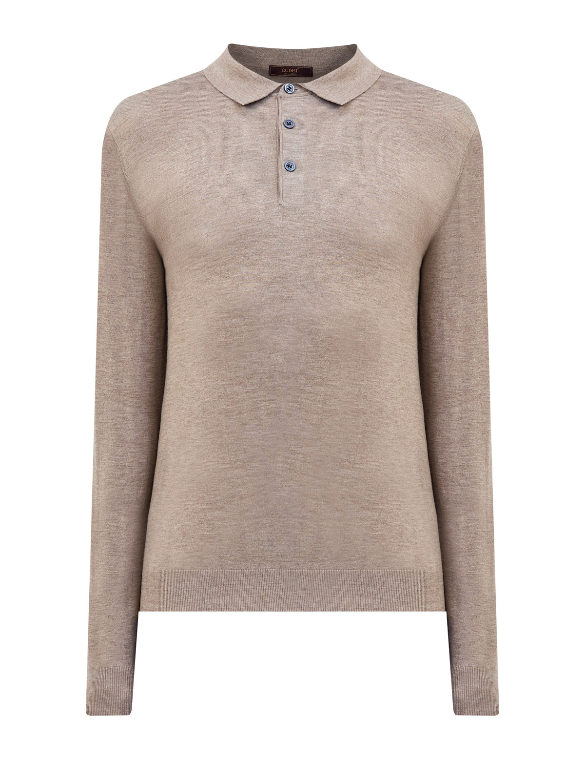 

Джемпер-поло из смесовой шерсти и кашемира, Бежевый, Джемпер-поло из смесовой шерсти и кашемира