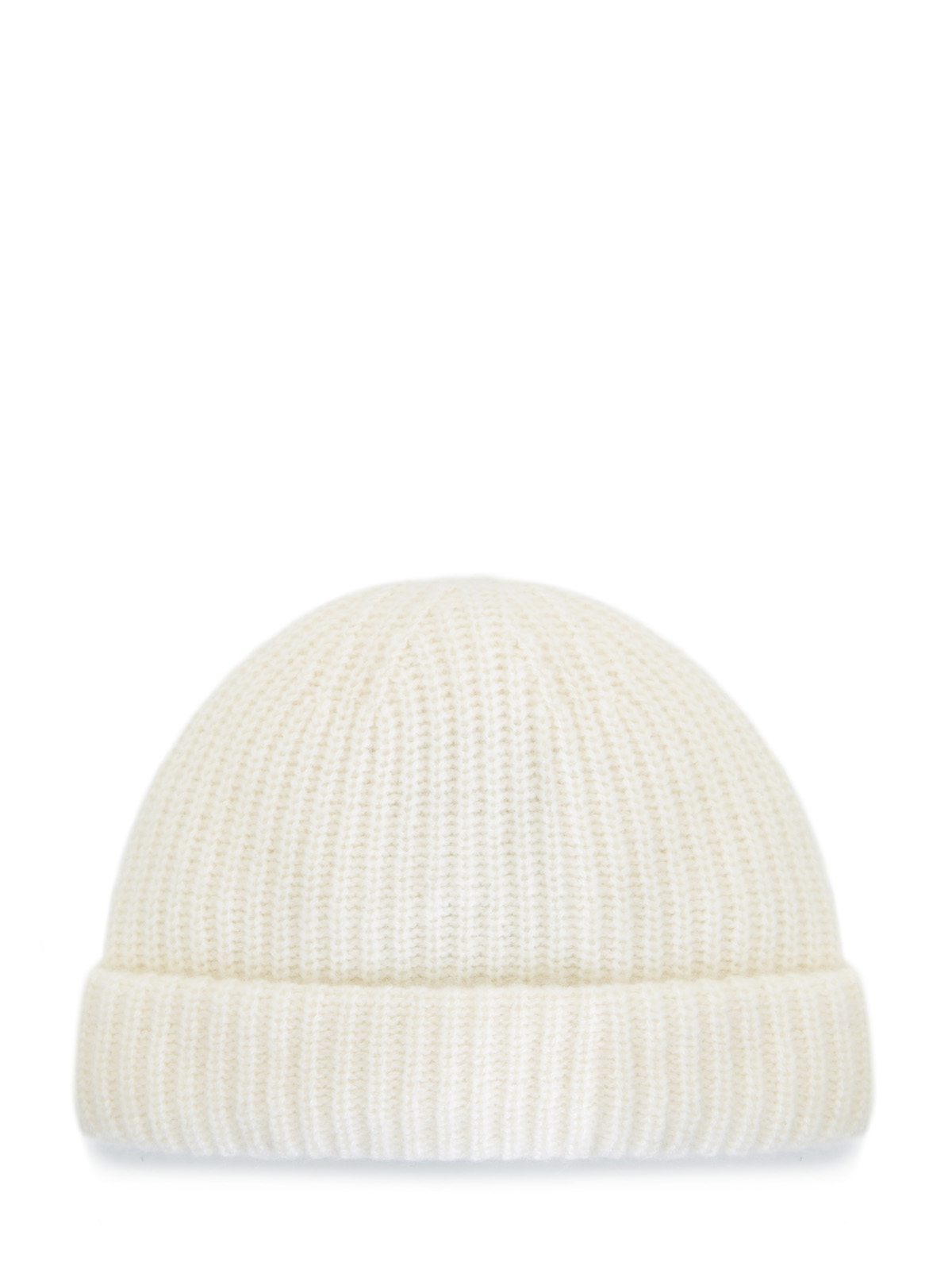 Светлая шапка из мягкого кашемира с отворотом YVES SALOMON, цвет белый, размер 36.5;37;38;38.5;39;39.5;40;41 - фото 2