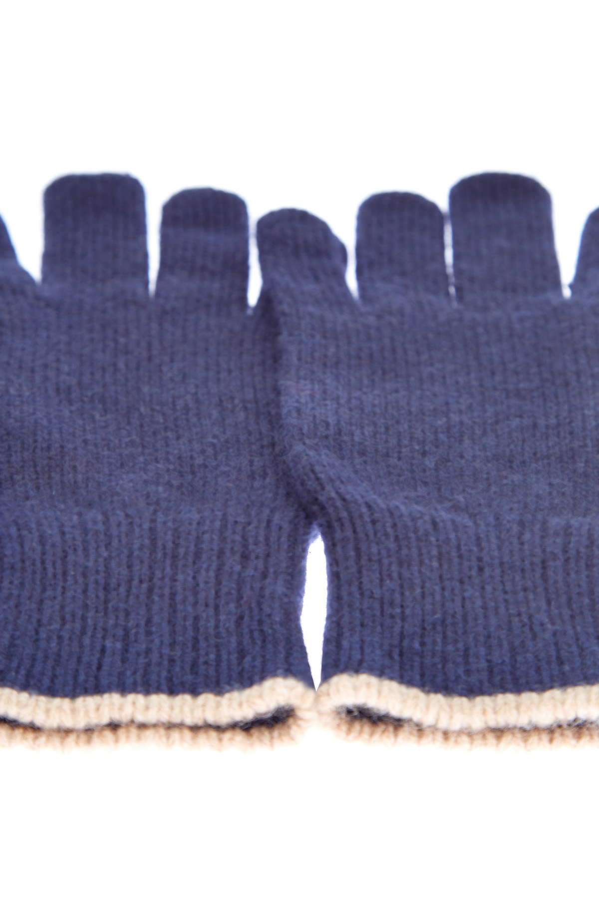Кашемировые перчатки в технике эластичной вязки BRUNELLO CUCINELLI, цвет синий, размер M;L - фото 2