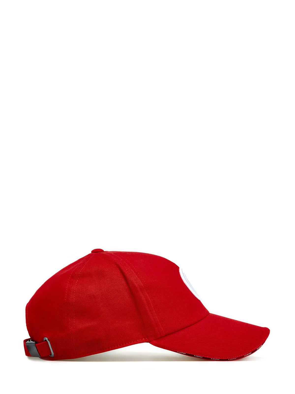 Бейсболка из хлопкового габардина с контрастной вышивкой CUDGI, цвет красный, размер 58;59;60 - фото 2