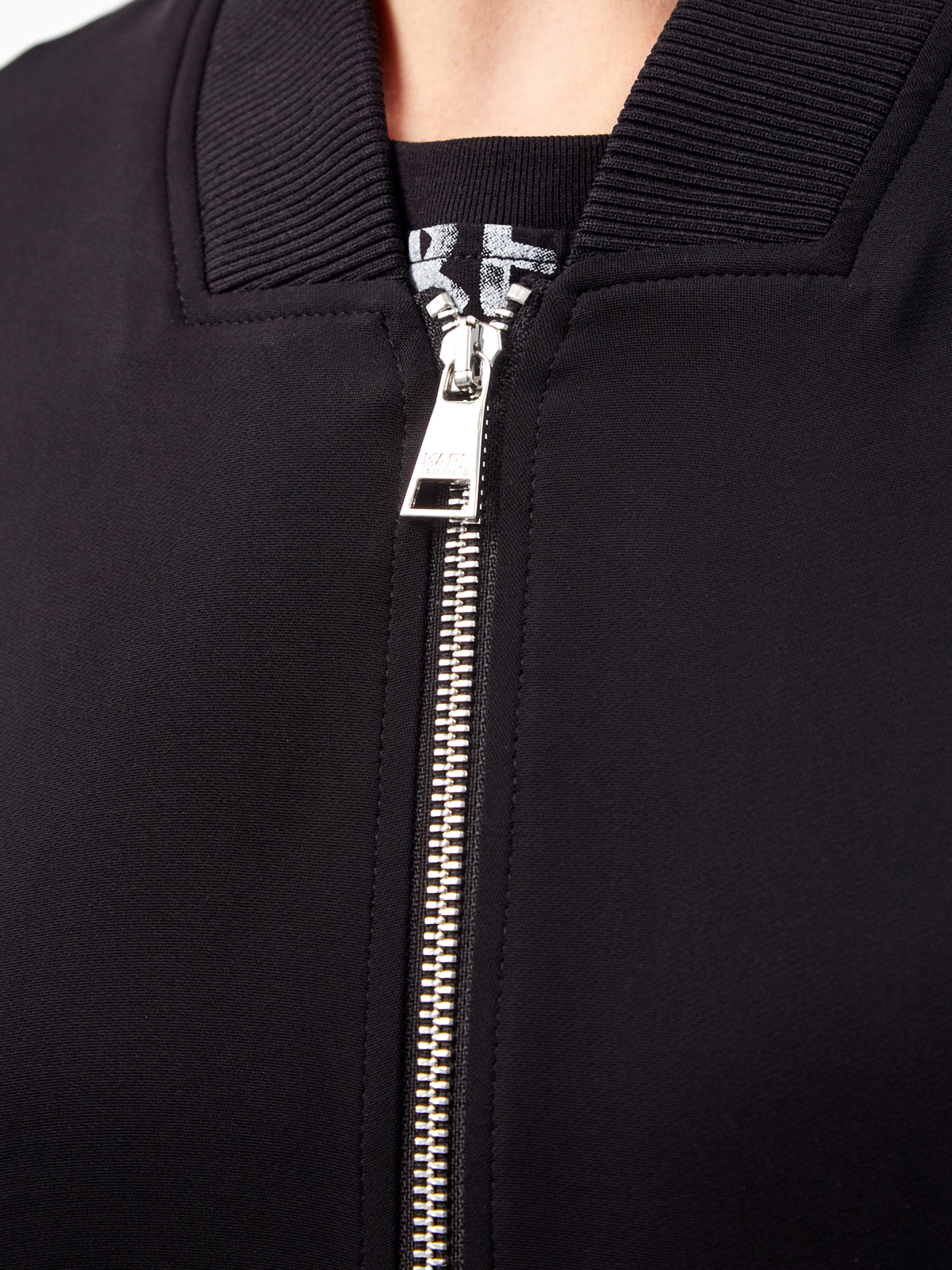 Толстовка в стиле бомбера c жаккардовым декором Karl Legend KARL LAGERFELD, цвет черный, размер S;M - фото 5