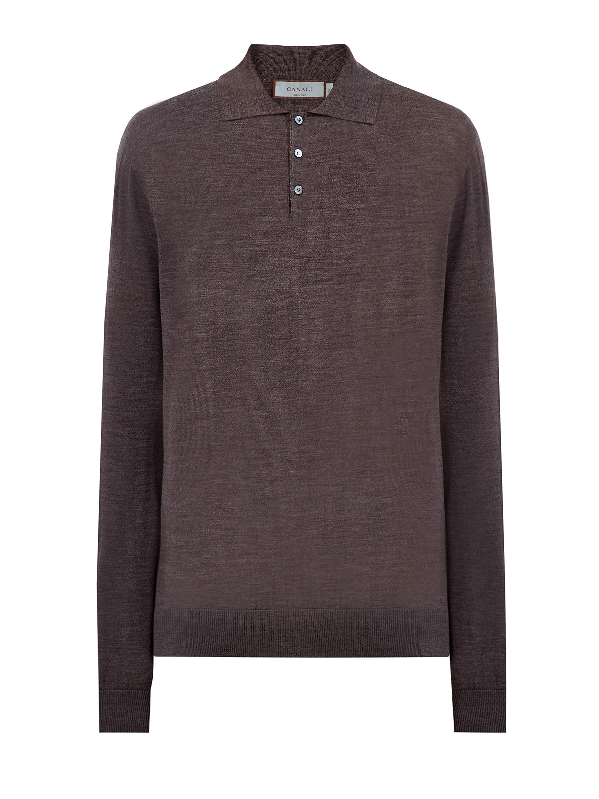 

Джемпер-поло из тонкой шерсти с застежкой на пуговицы, Коричневый, Джемпер-поло из тонкой шерсти с застежкой на пуговицы