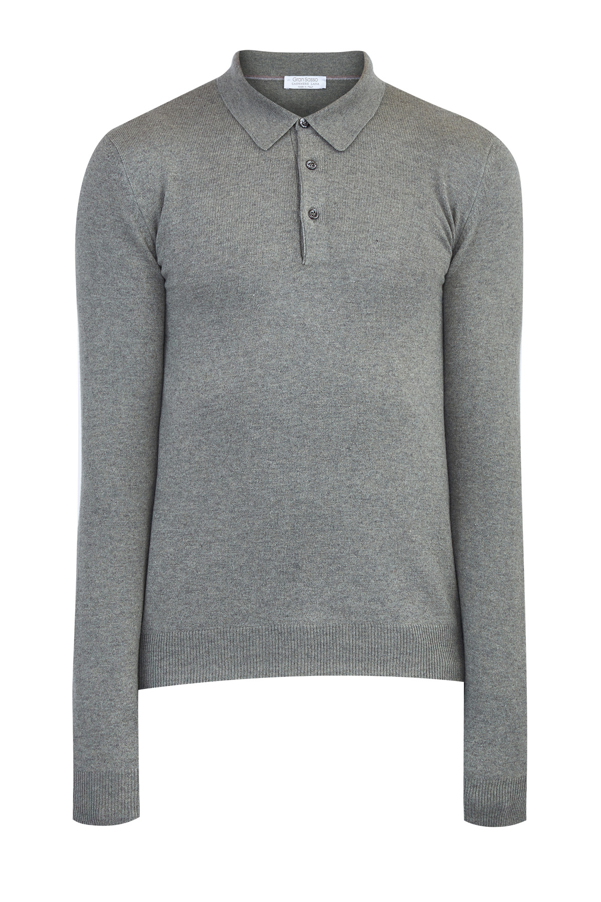 Джемпер с классическим отложным воротом и длинными рукавами