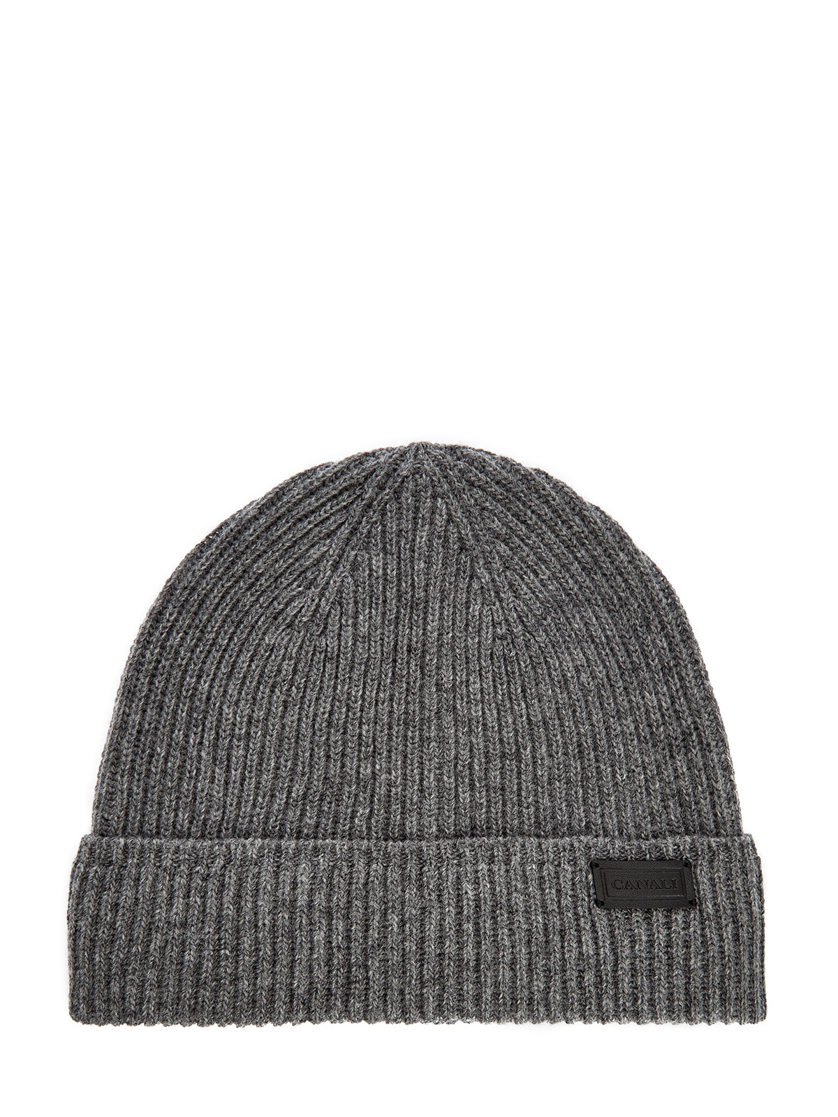 

Шапка из меланжевой шерсти и кашемира с патчем, Серый, Шапка из меланжевой шерсти и кашемира с патчем