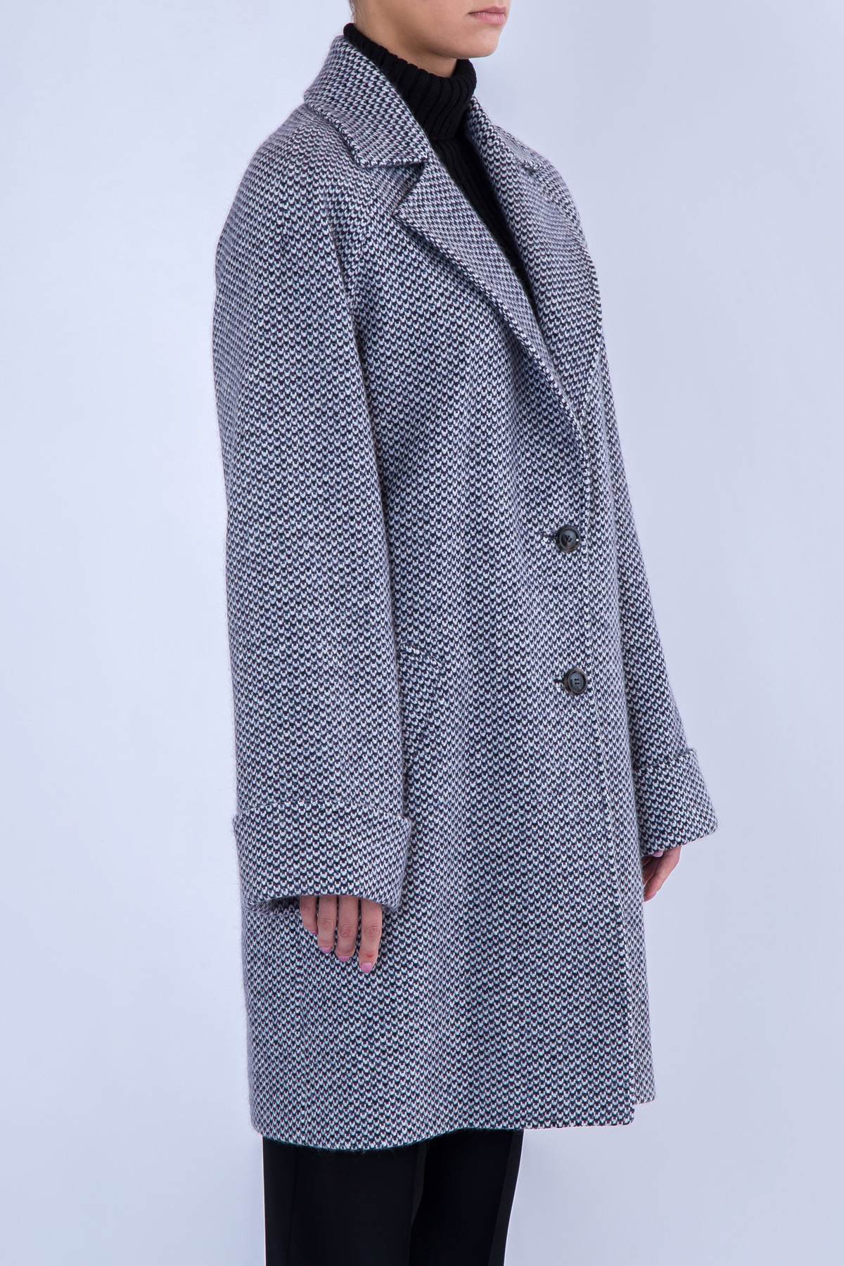 пальто STILE LATINO, цвет черно-белый, размер 44;46;48 - фото 3