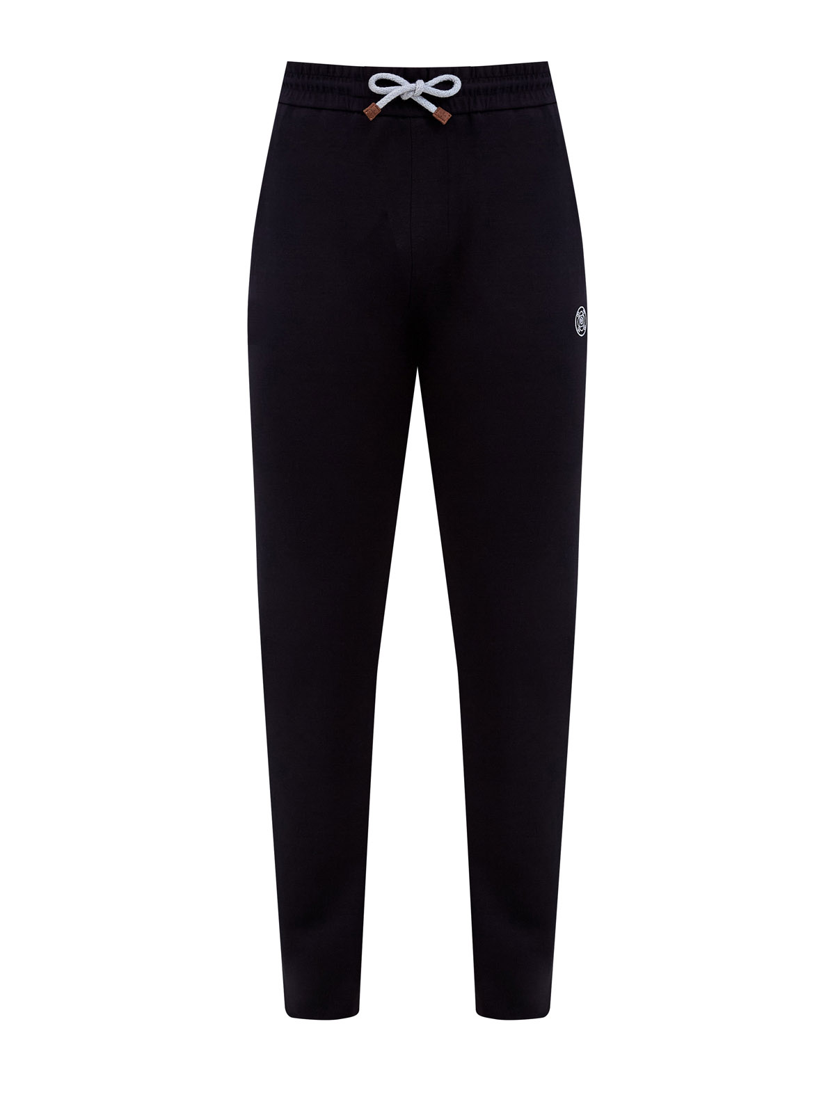 

Хлопковые брюки в спортивном стиле с вышитым логотипом, Черный, Хлопковые брюки в спортивном стиле с вышитым логотипом