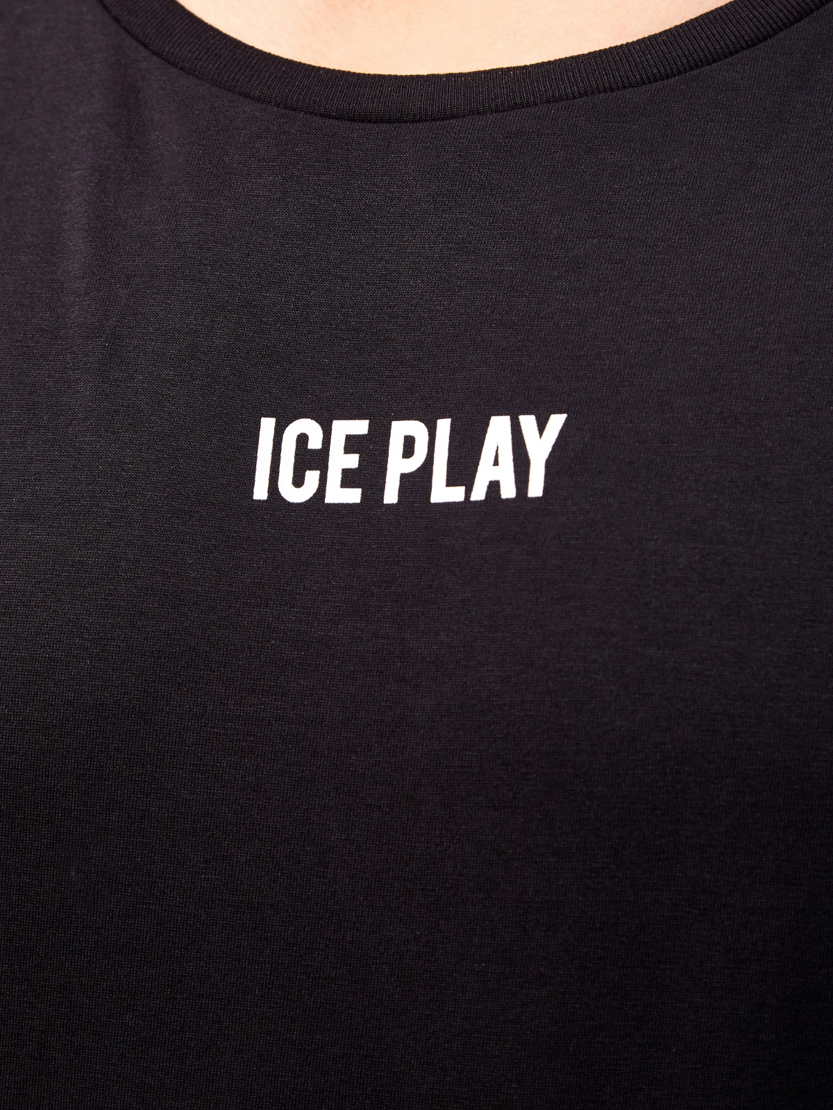 Футболка из хлопка джерси с контрастным принтом ICE PLAY, цвет черный, размер S;M;L - фото 5