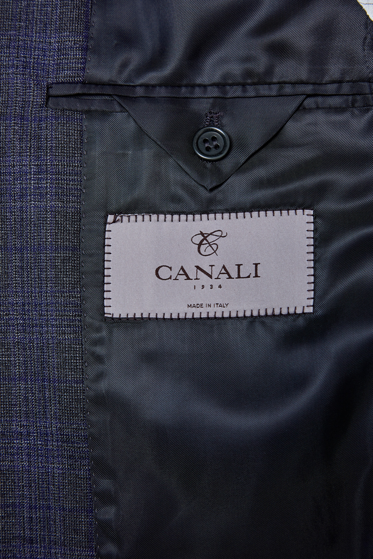 Классический костюм с контрастным принтом CANALI, цвет серый, размер 54;54;56 - фото 9