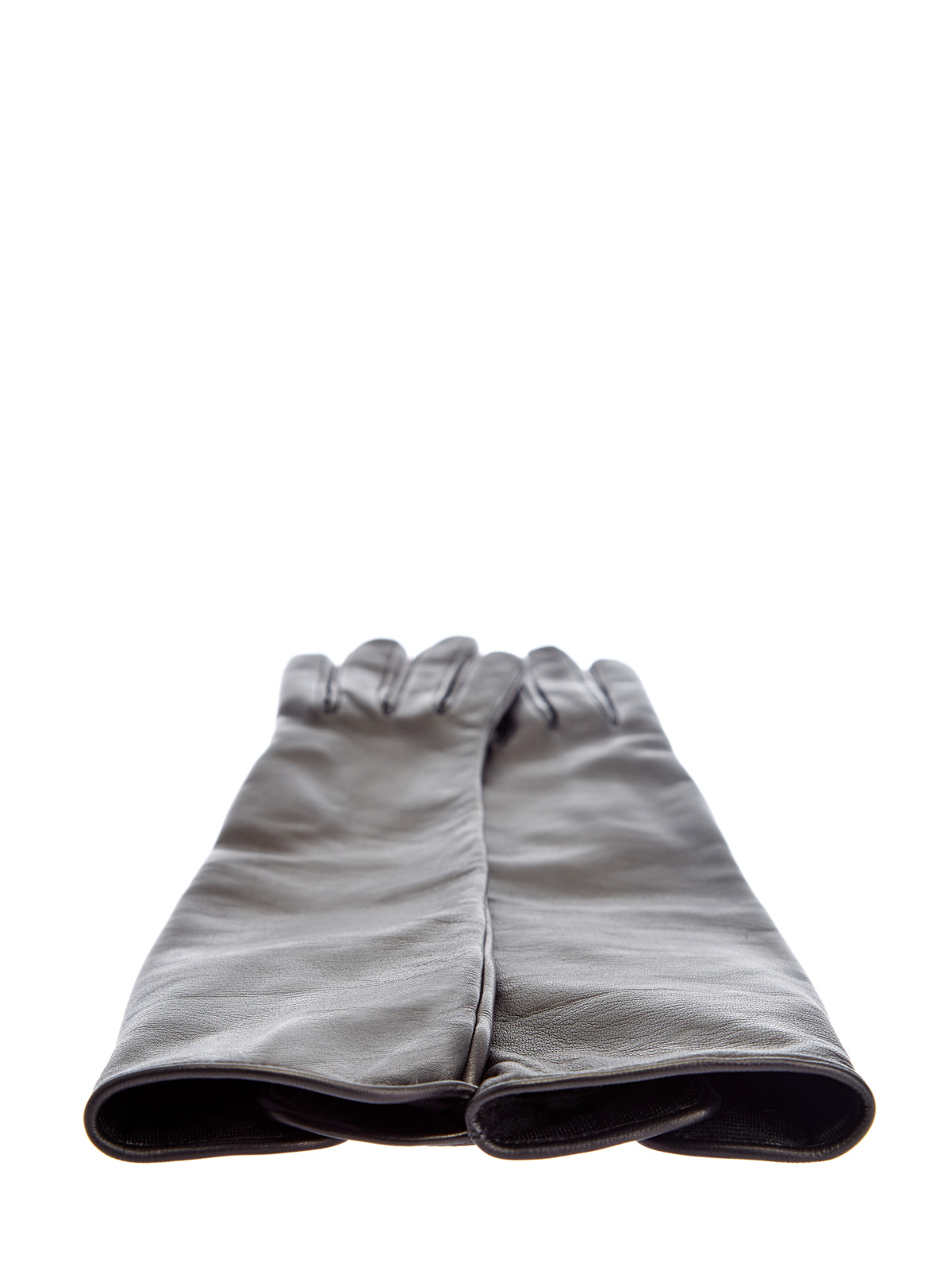 Высокие перчатки из кожи ягненка с кашемировой подкладкой BURBERRY, цвет черный, размер XS;S;M - фото 4