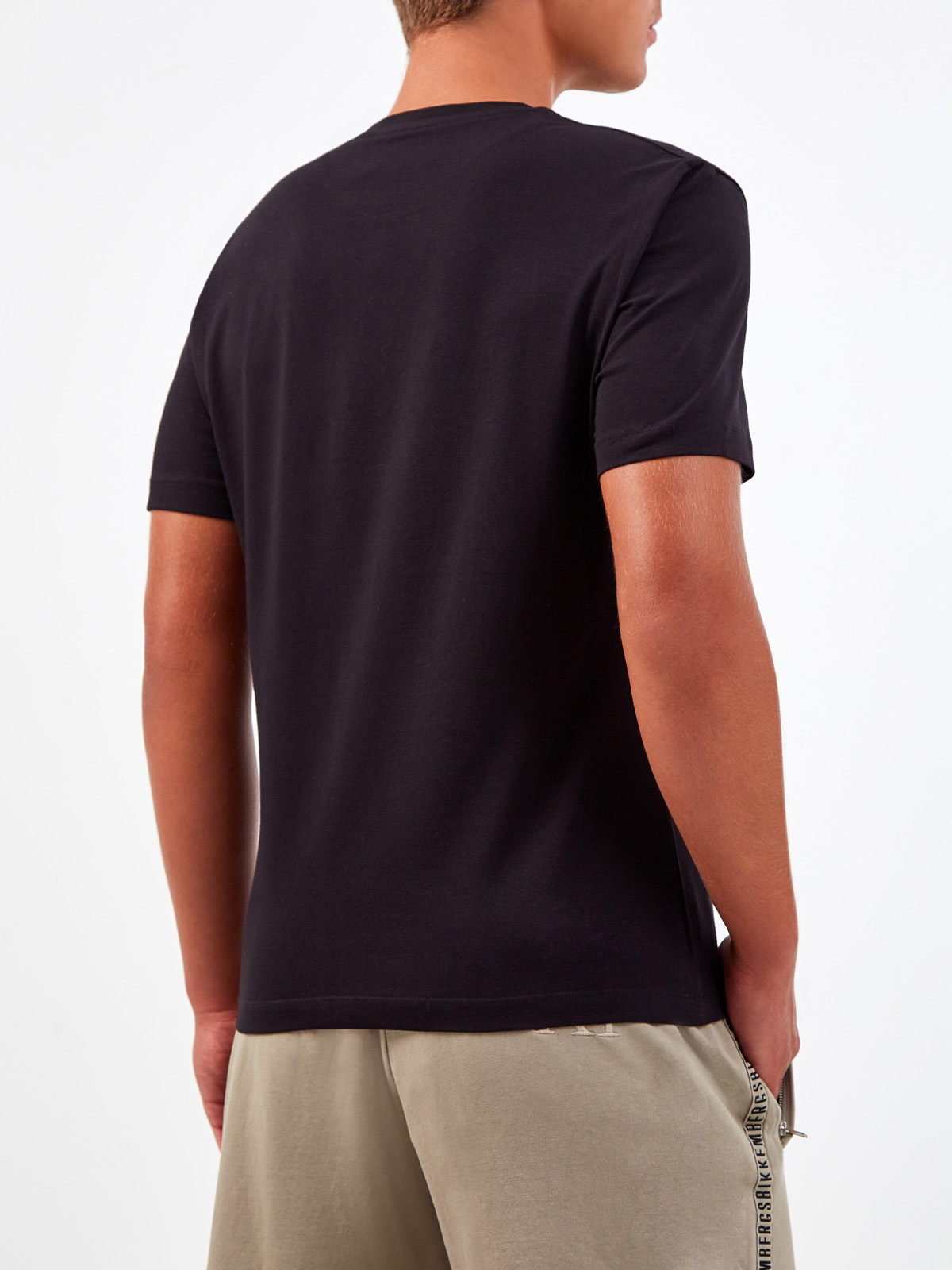 Однотонная футболка с контрастным принтом Soccer BIKKEMBERGS, цвет черный, размер M;XL;2XL;3XL;L - фото 4