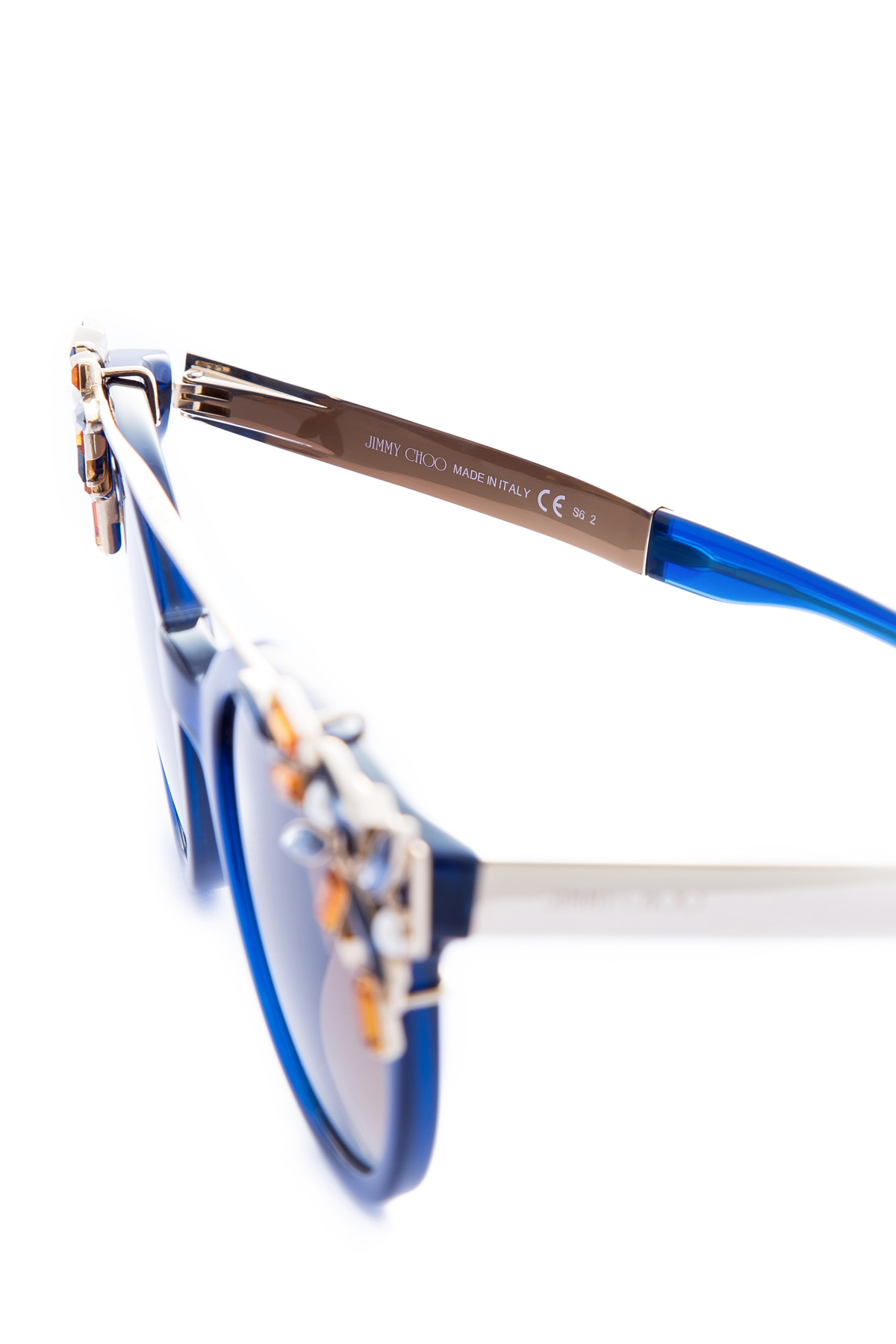 очки JIMMY CHOO  (sunglasses), цвет синий, размер 36 - фото 6