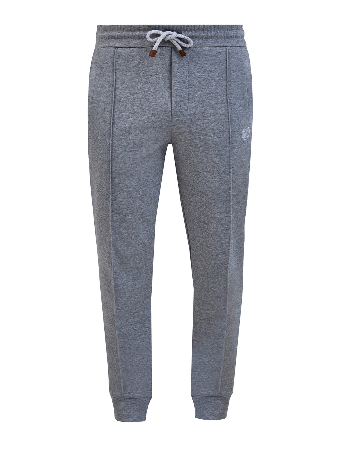 

Джоггеры из меланжевого хлопка с эластичным поясом на кулиске, Серый, Джоггеры из меланжевого хлопка с эластичным поясом на кулиске