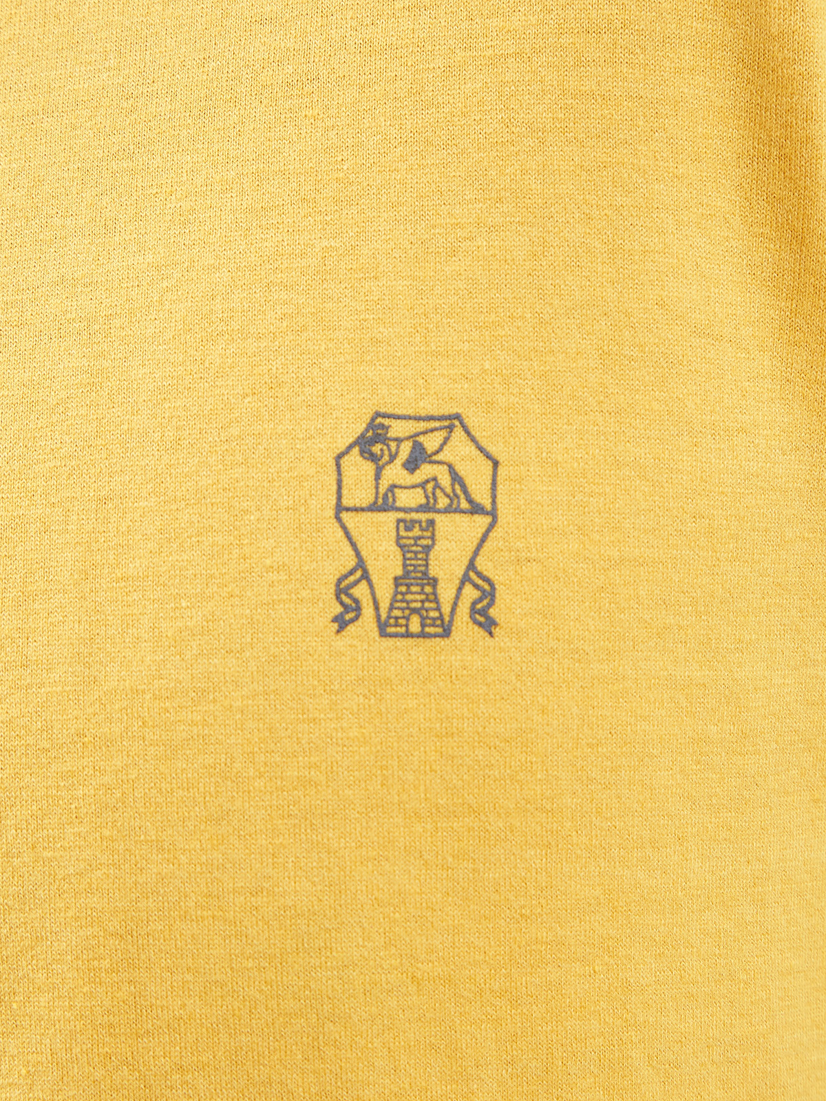 Футболка из дышащего хлопка и льна с вышивкой BRUNELLO CUCINELLI, цвет желтый, размер 52;54;50 - фото 5