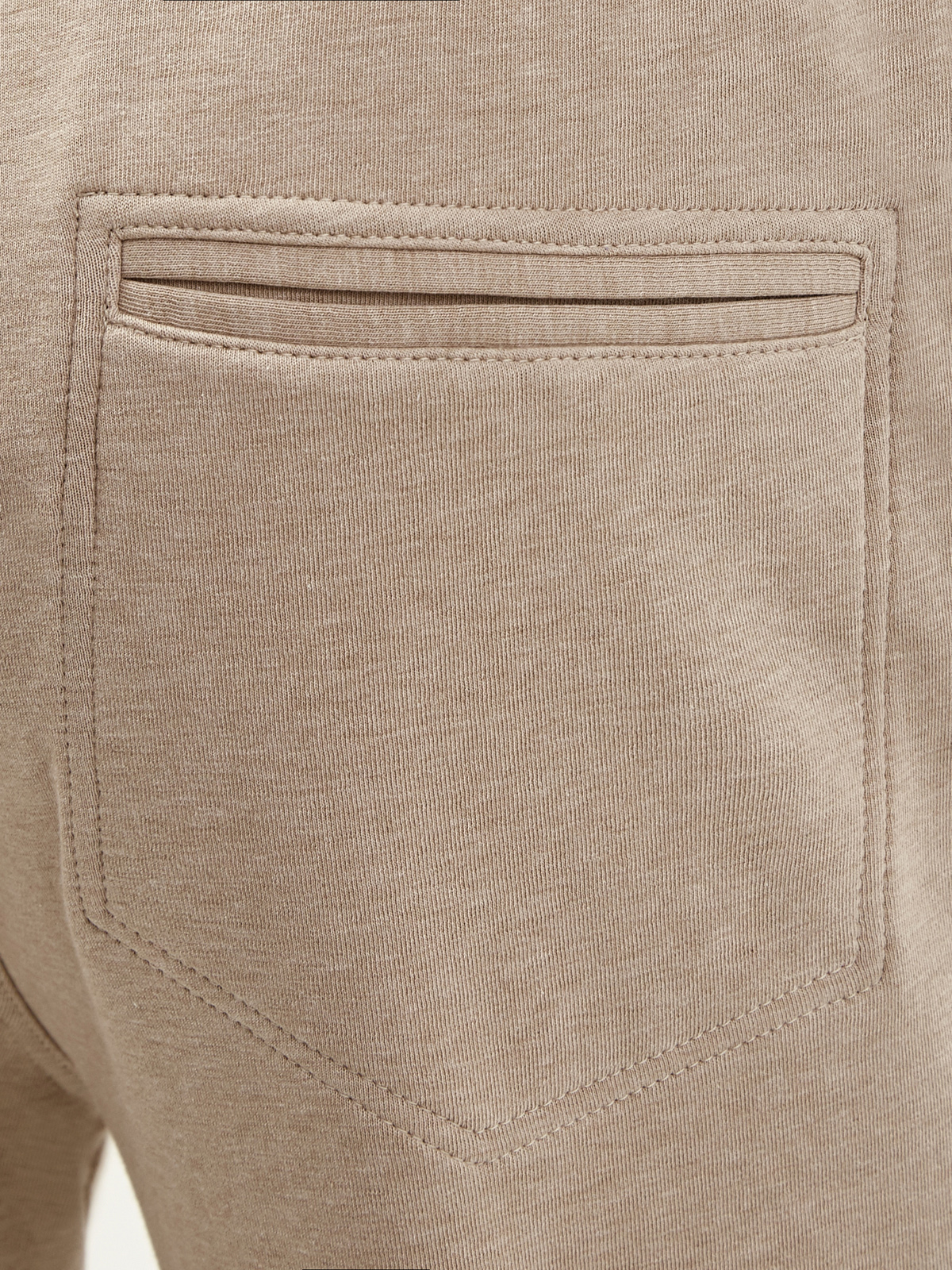 Хлопковые брюки-джоггеры из футера с эластичной отделкой BRUNELLO CUCINELLI, цвет бежевый, размер 50;52;54 - фото 6