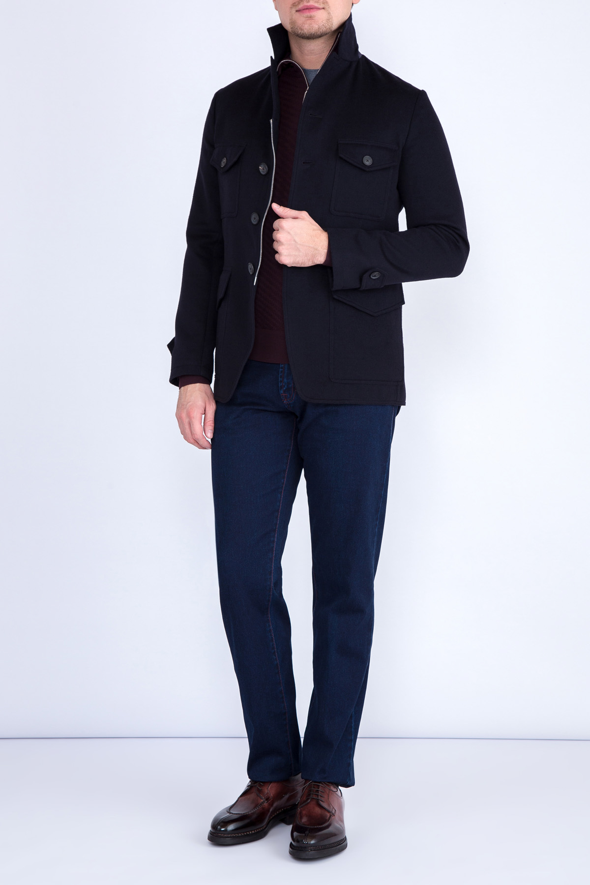 пальто CORTIGIANI, цвет черный, размер 48;50 - фото 2