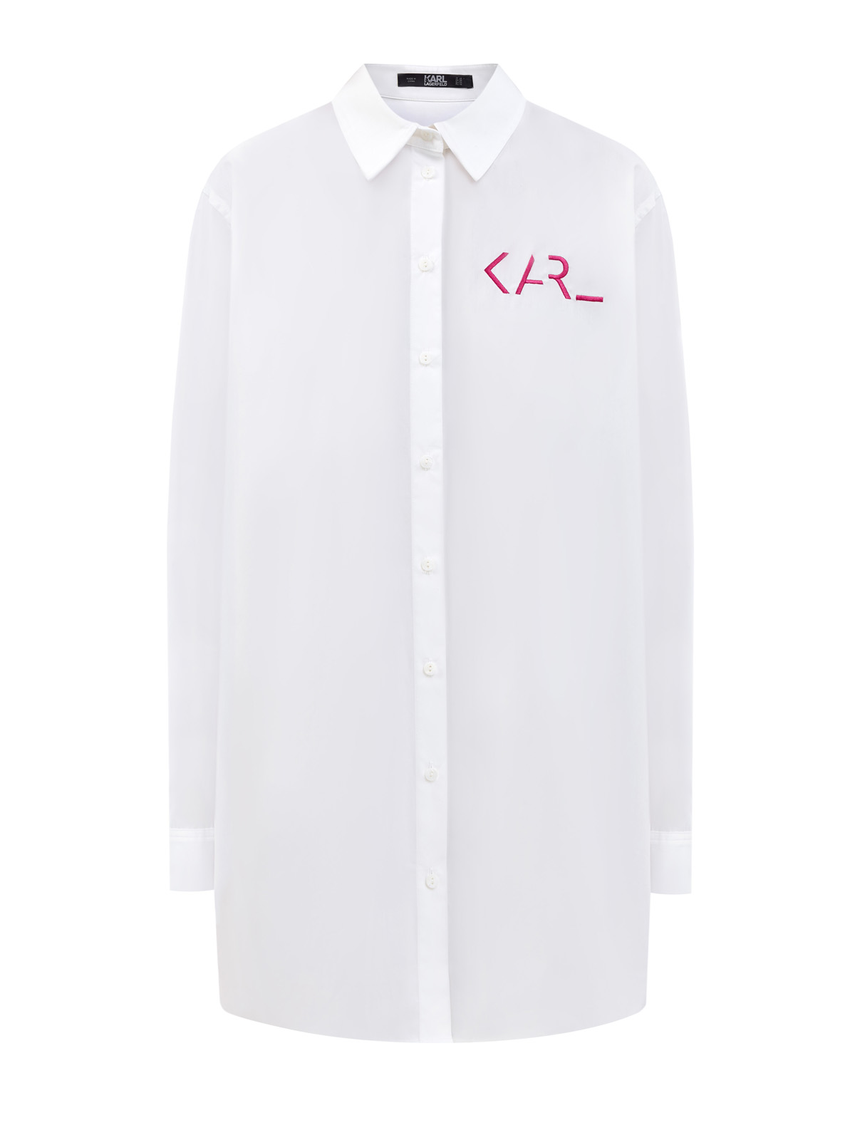 Удлиненная рубашка с логотипом и принтом Karl Legend KARL LAGERFELD, цвет белый, размер S;M;L - фото 1