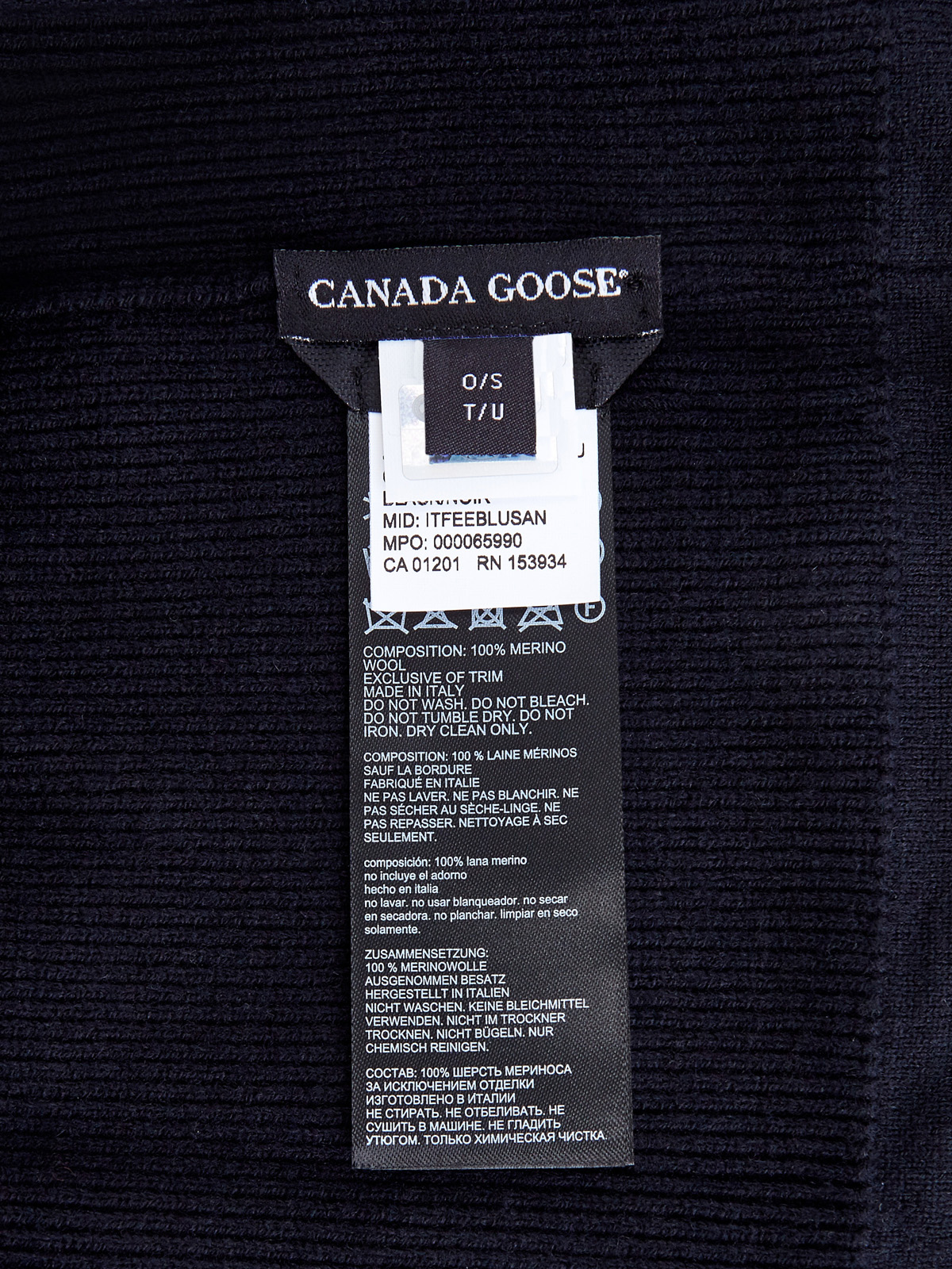 Шапка из шерстяной пряжи с принтом-интарсией CANADA GOOSE, цвет синий, размер 40 - фото 4