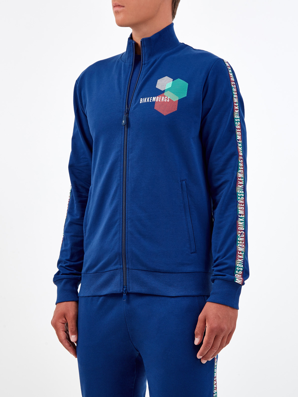 Толстовка в спортивном стиле с графическим принтом и логотипом BIKKEMBERGS, цвет синий, размер L;XL;2XL;3XL - фото 3