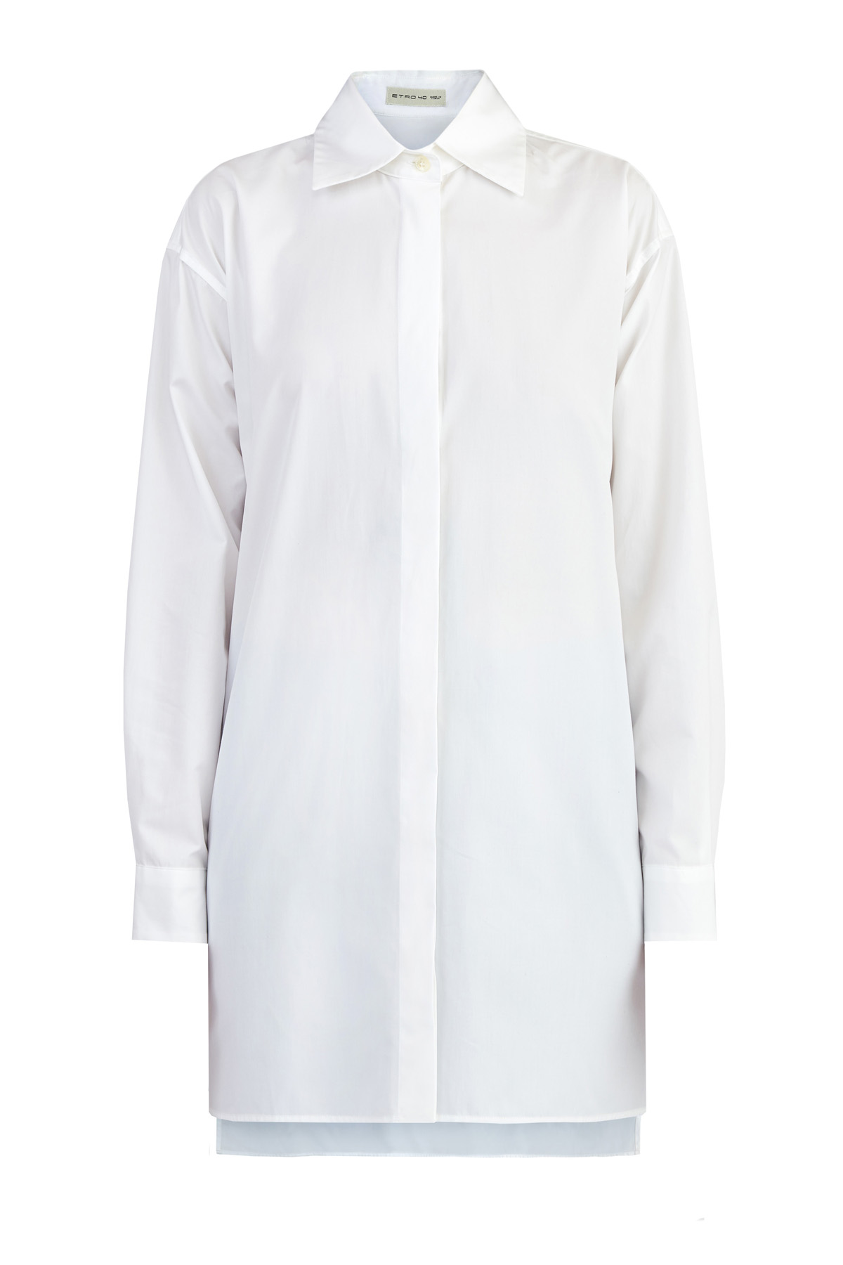 

Лаконичная белая рубашка кроя oversize из хлопкового поплина, Белый, Лаконичная белая рубашка кроя oversize из хлопкового поплина