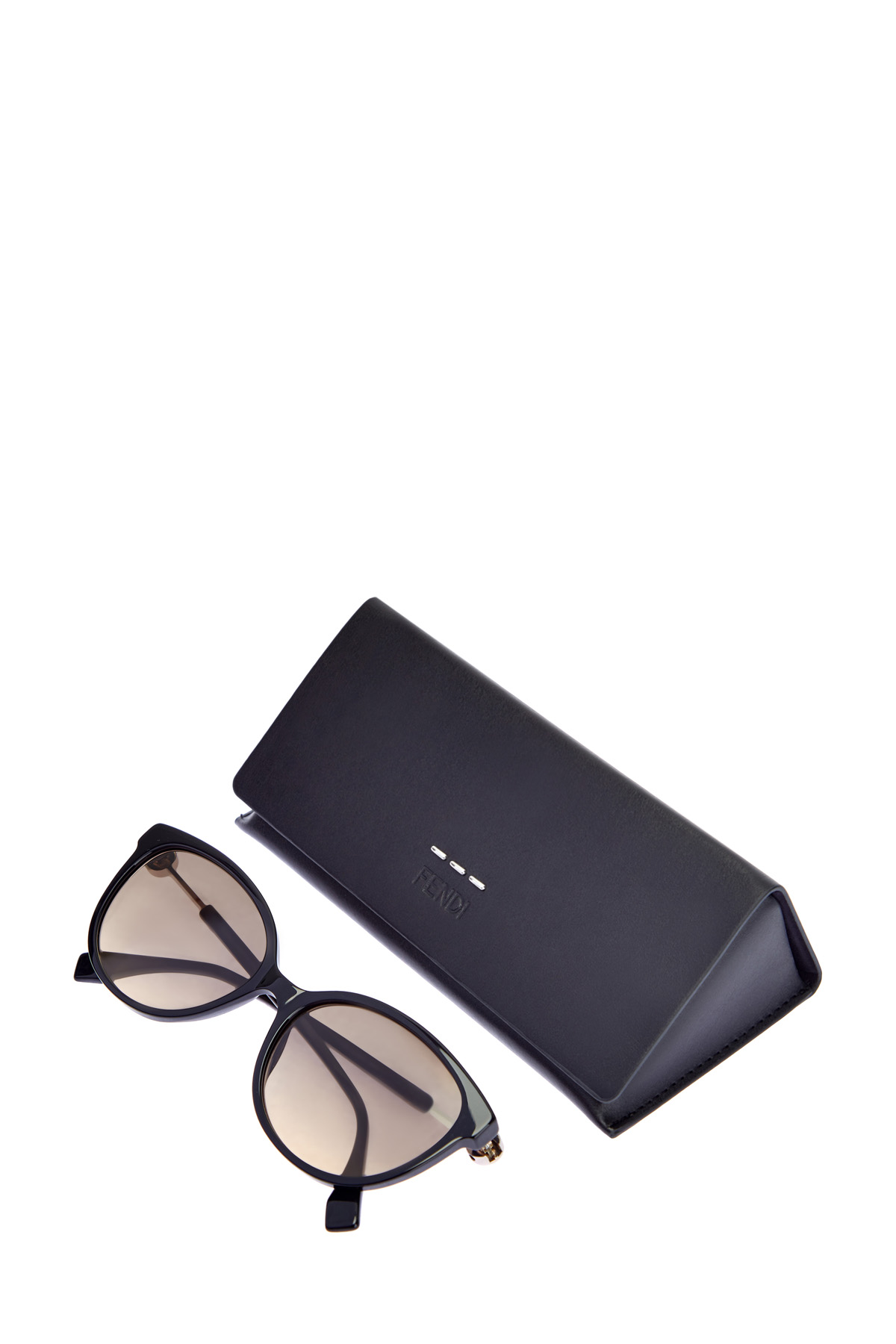 Очки в стиле минимализм с тонкими дужками FENDI (sunglasses), цвет серый, размер 40;42;44;46 - фото 5