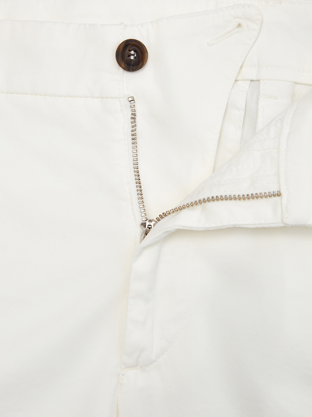 Брюки из эластичного хлопка с отворотами и боковыми карманами CANALI, цвет белый, размер 46;50;52;54;56 - фото 6
