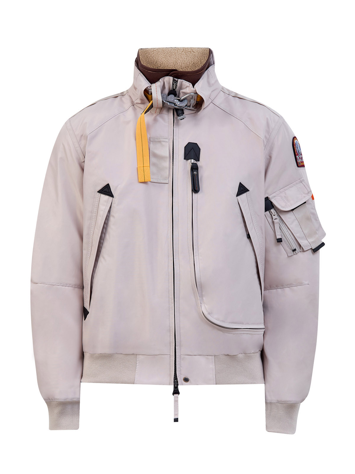 Пуховый бомбер из нейлонового оксфорда со съемным воротом 115800₽