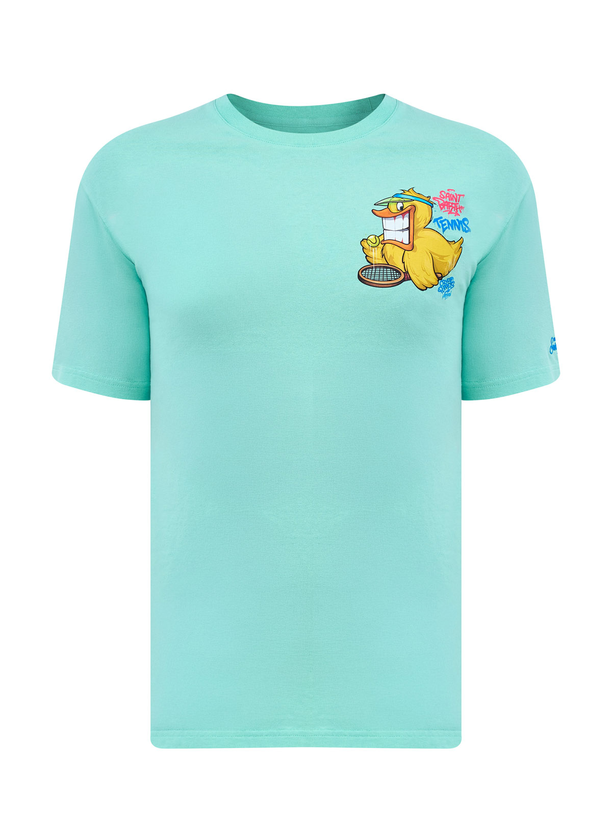 

Футболка с принтом Tennis Duck и вышитым логотипом, Бирюзовый, Футболка с принтом Tennis Duck и вышитым логотипом