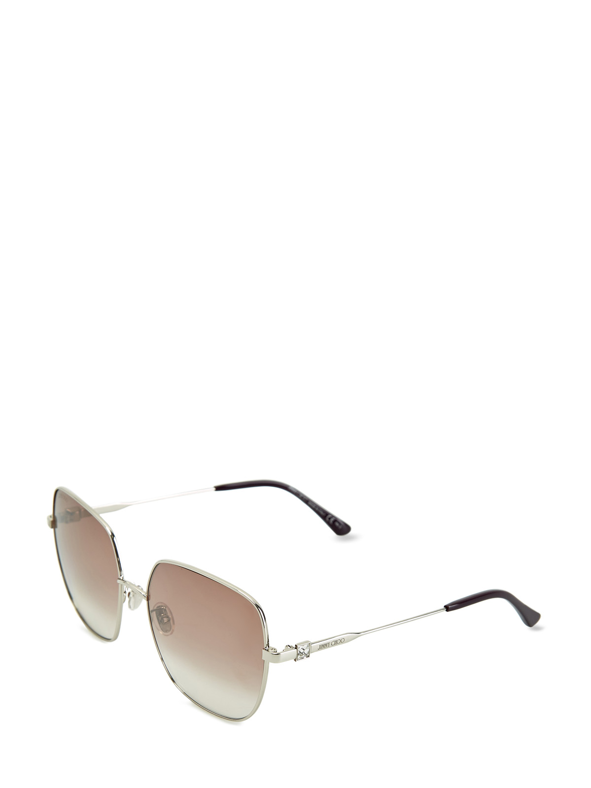 Металлические очки Kori с градиентными линзами и кристаллами JIMMY CHOO  (sunglasses), цвет бежевый - фото 2