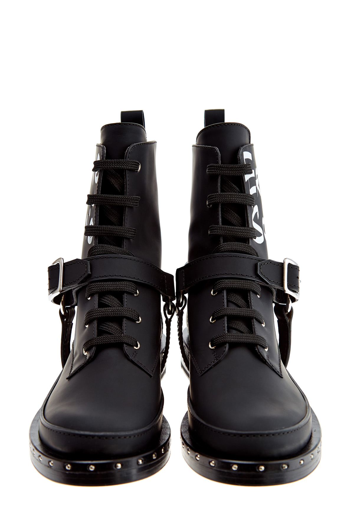 Водонепроницаемые кожаные ботинки с отделкой в стиле вестерн ERMANNO SCERVINO, цвет черный, размер 36;37 - фото 5