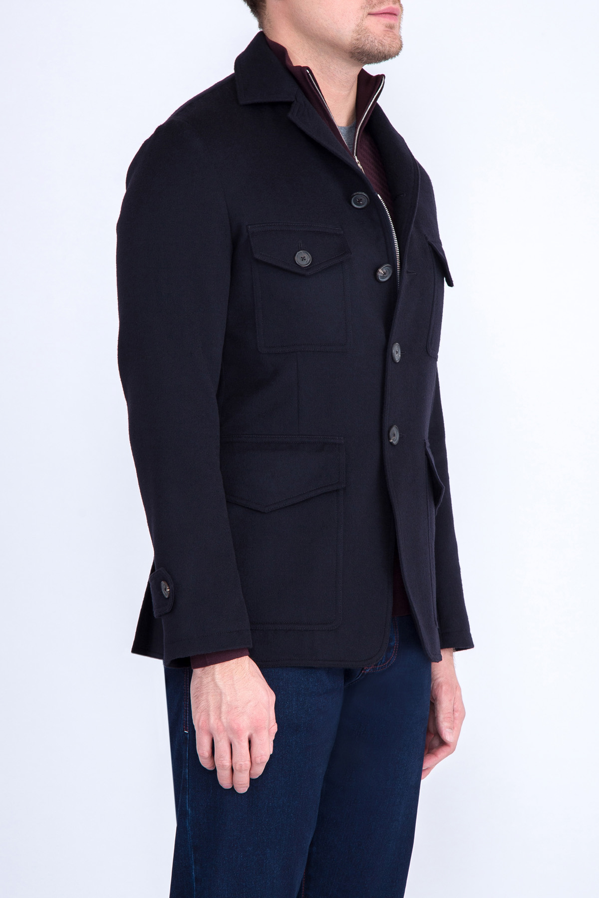 пальто CORTIGIANI, цвет черный, размер 48;50 - фото 3