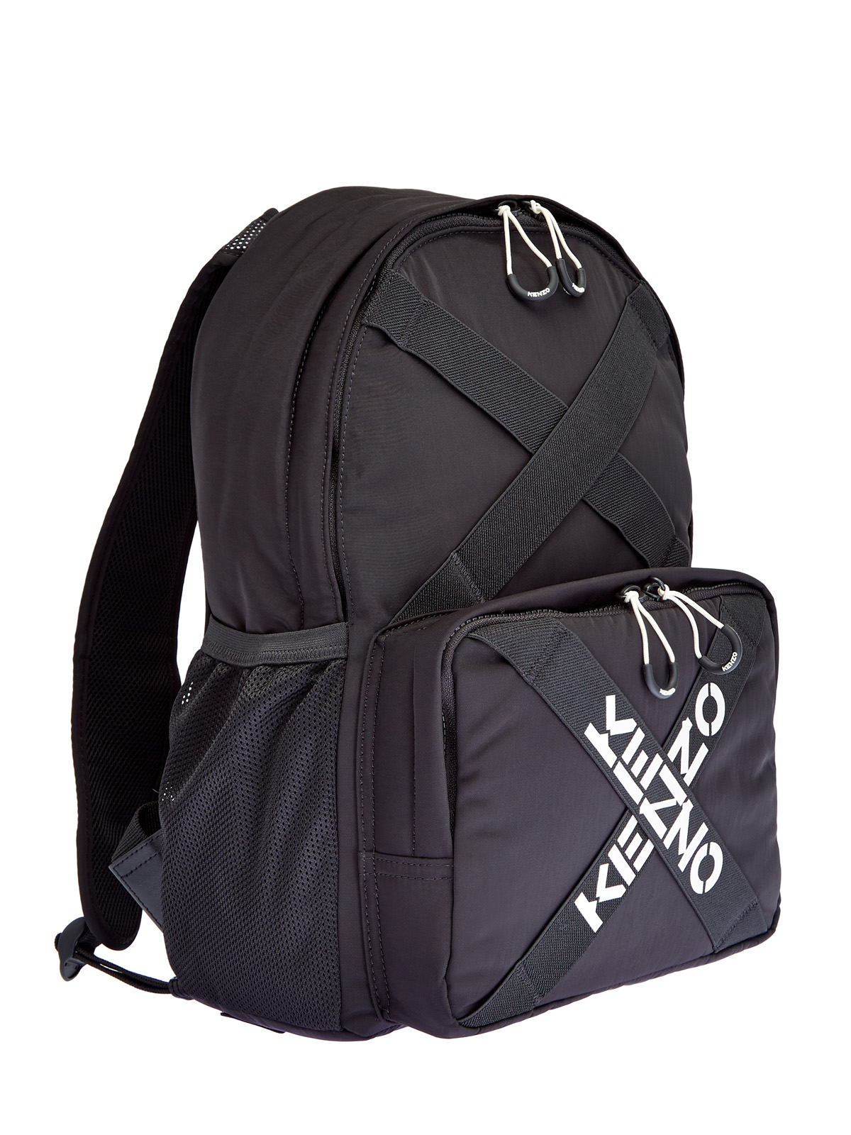 Рюкзак из легкого нейлона с принтом-монограммой KENZO, цвет черный, размер 48;50 - фото 2