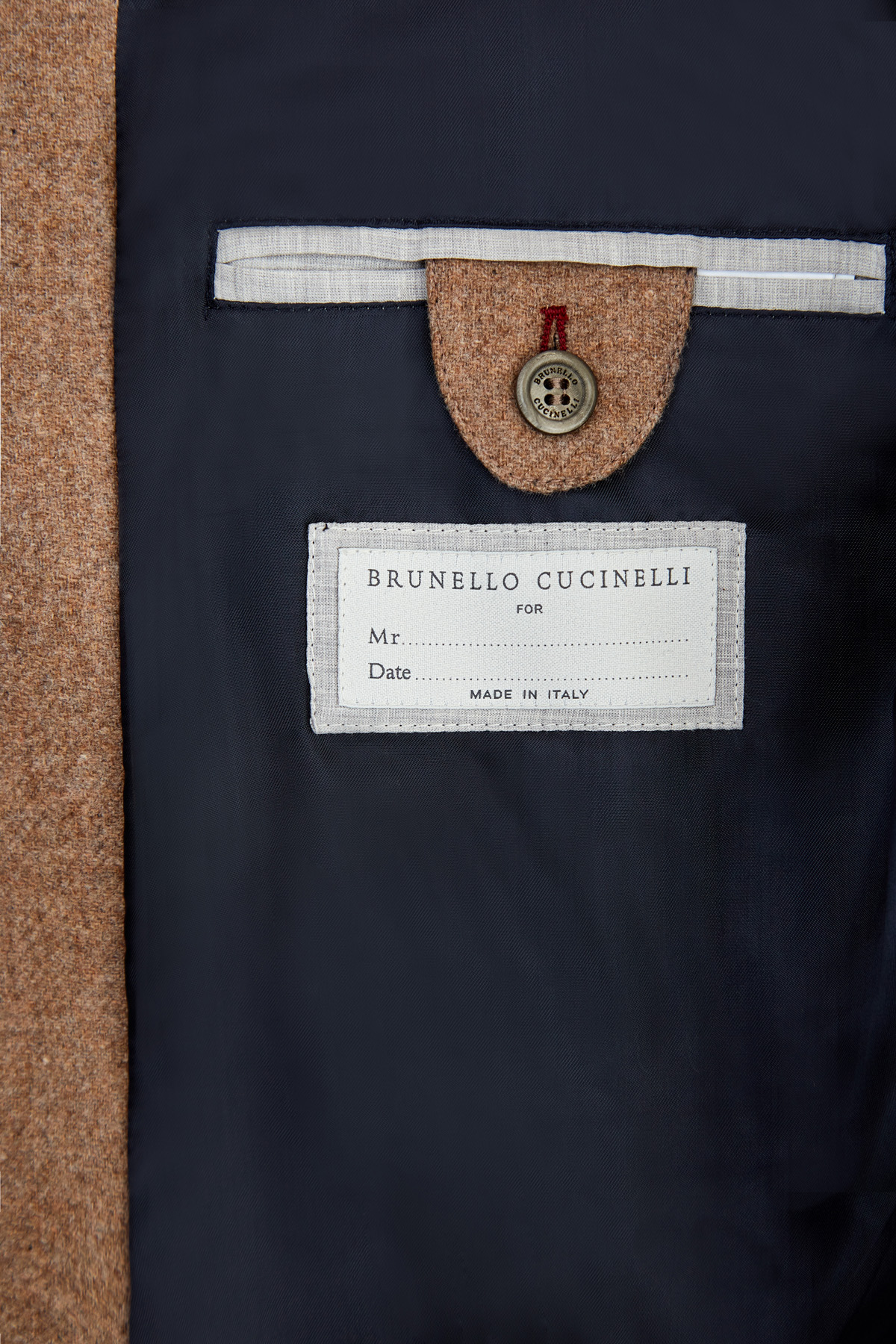 Однобортное пальто из шерсти с классическим откидным лацканом BRUNELLO CUCINELLI, цвет коричневый, размер 48;54 - фото 7
