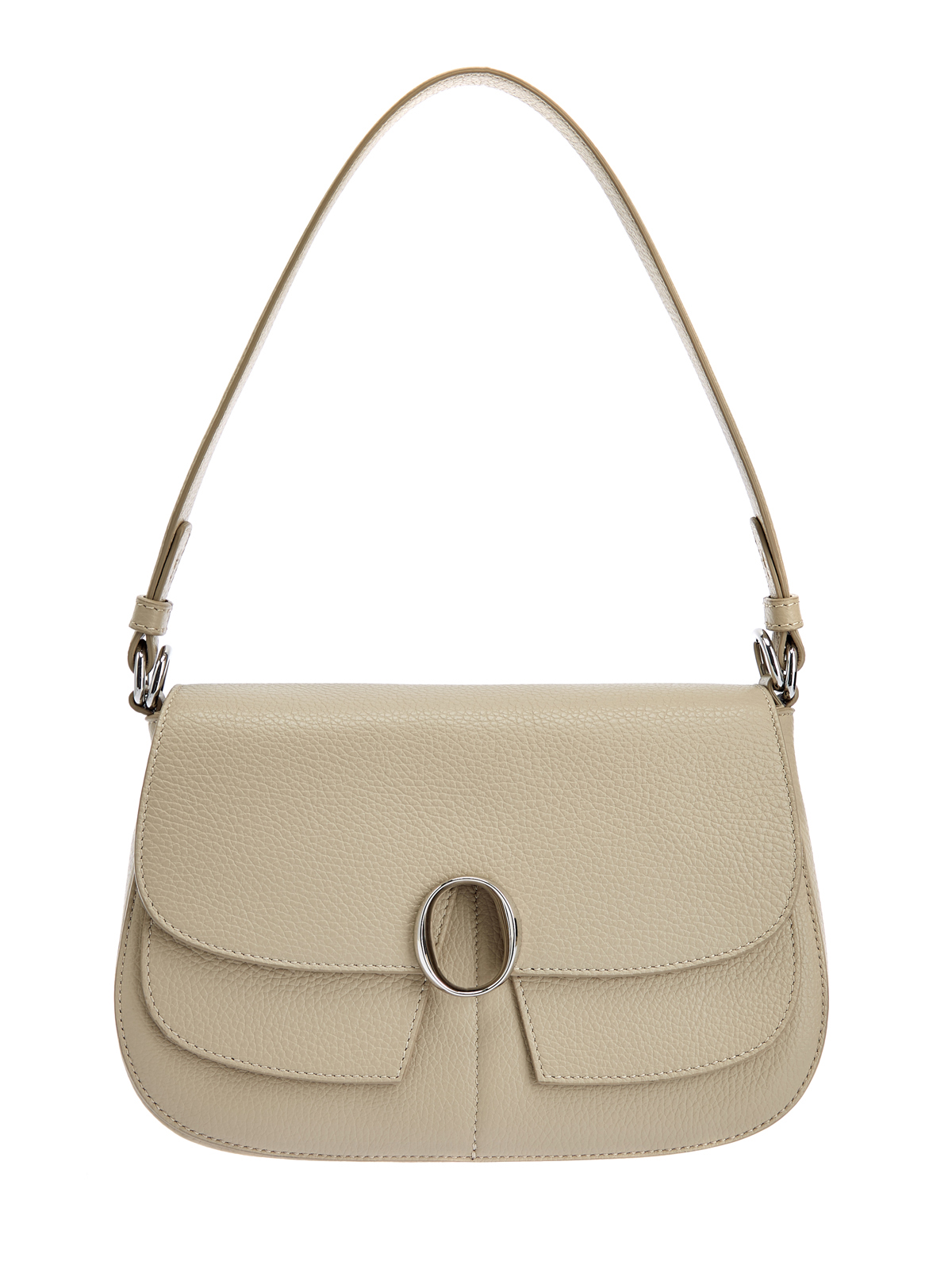 Сумка-crossbody из крупнозернистой кожи с литой деталью