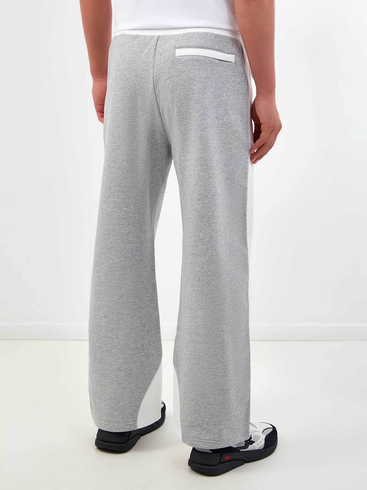 Спортивные брюки P-Berto из нейлона и хлопкового джерси DIESEL, цвет белый, размер L - фото 4