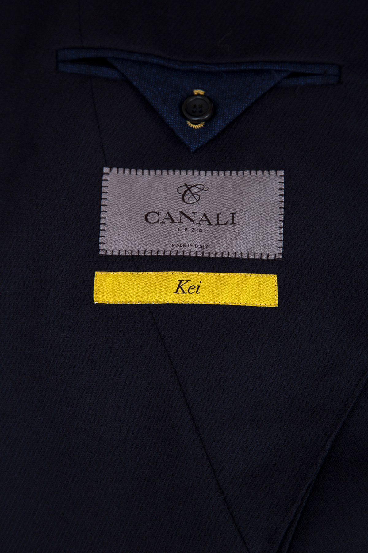 Пальто Kei ручной работы из шерстяной ткани CANALI, цвет синий, размер 48;50;54 - фото 6
