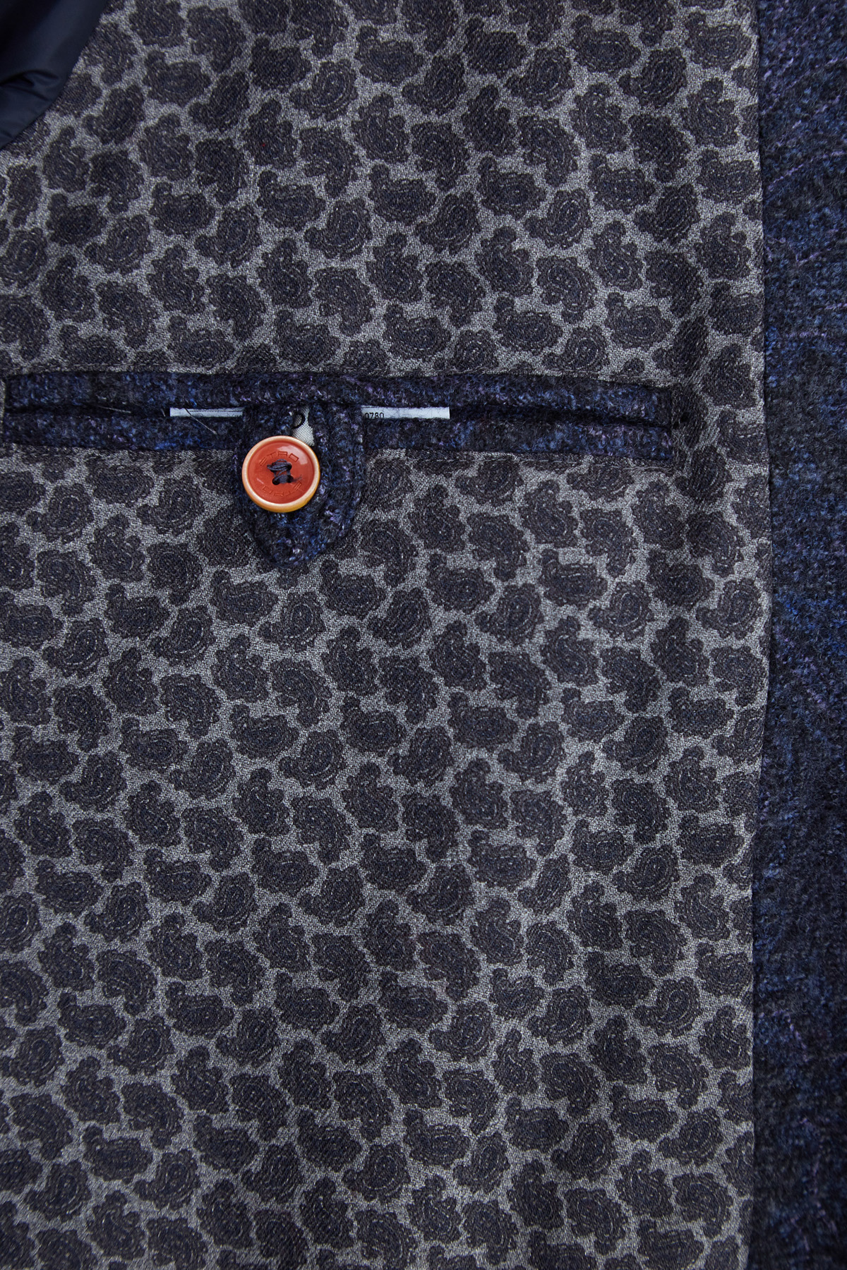 Укороченное шерстяное пальто с воротником-стойкой ETRO, цвет синий, размер 48;50;52;54 - фото 6