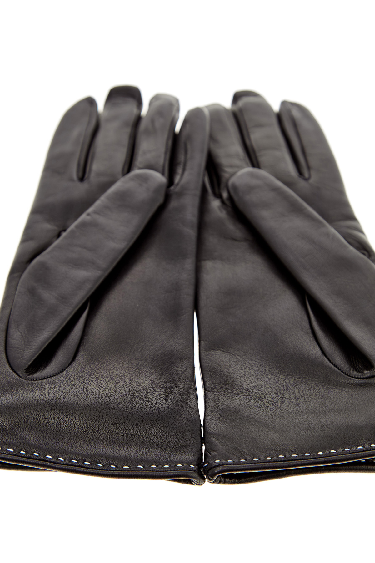 Перчатки из кожи наппа с объемными швами ручной работы ERMANNO SCERVINO, цвет черный, размер L;XS - фото 4