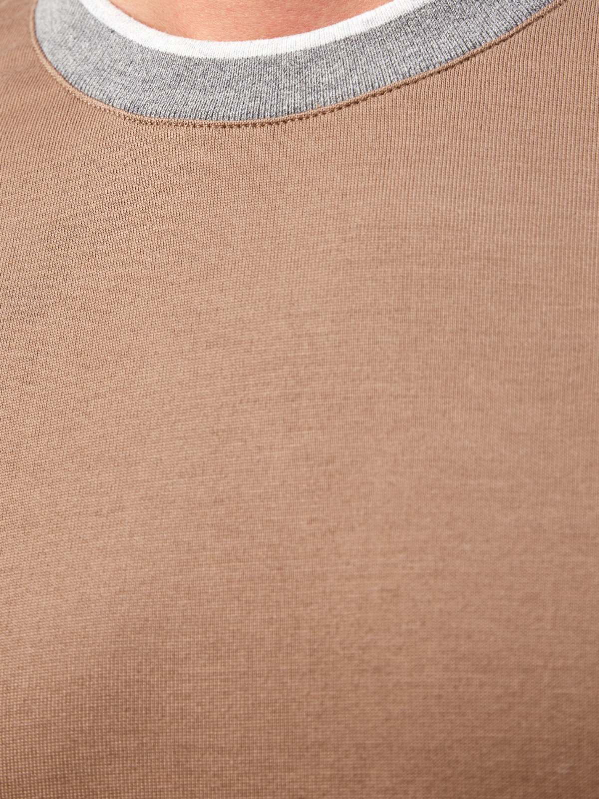 Базовая футболка из хлопкового джерси ELEVENTY, цвет коричневый, размер 46;48;50;52 - фото 5