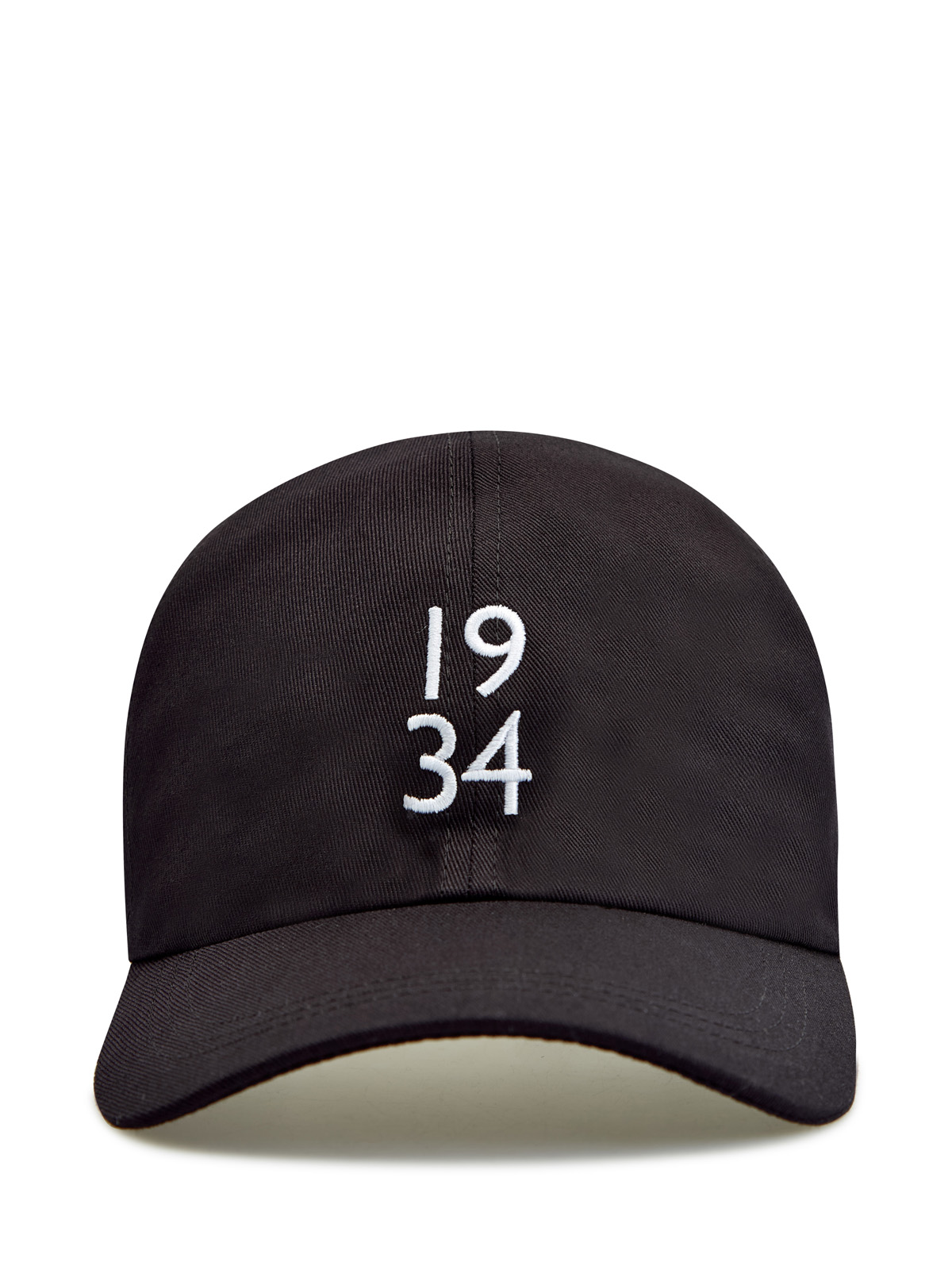 Хлопковая бейсболка с контрастной вышивкой 1934 CANALI черного цвета
