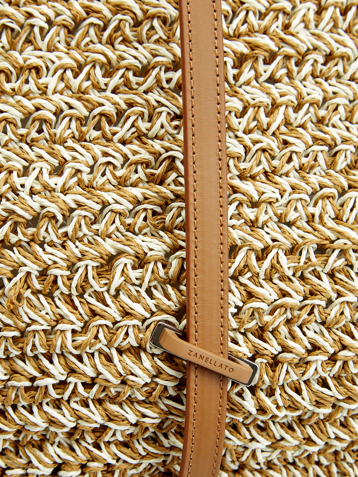 Плетеная сумка-хобо Ima с отделкой из гладкой кожи ZANELLATO, цвет коричневый, размер 38;44 - фото 6