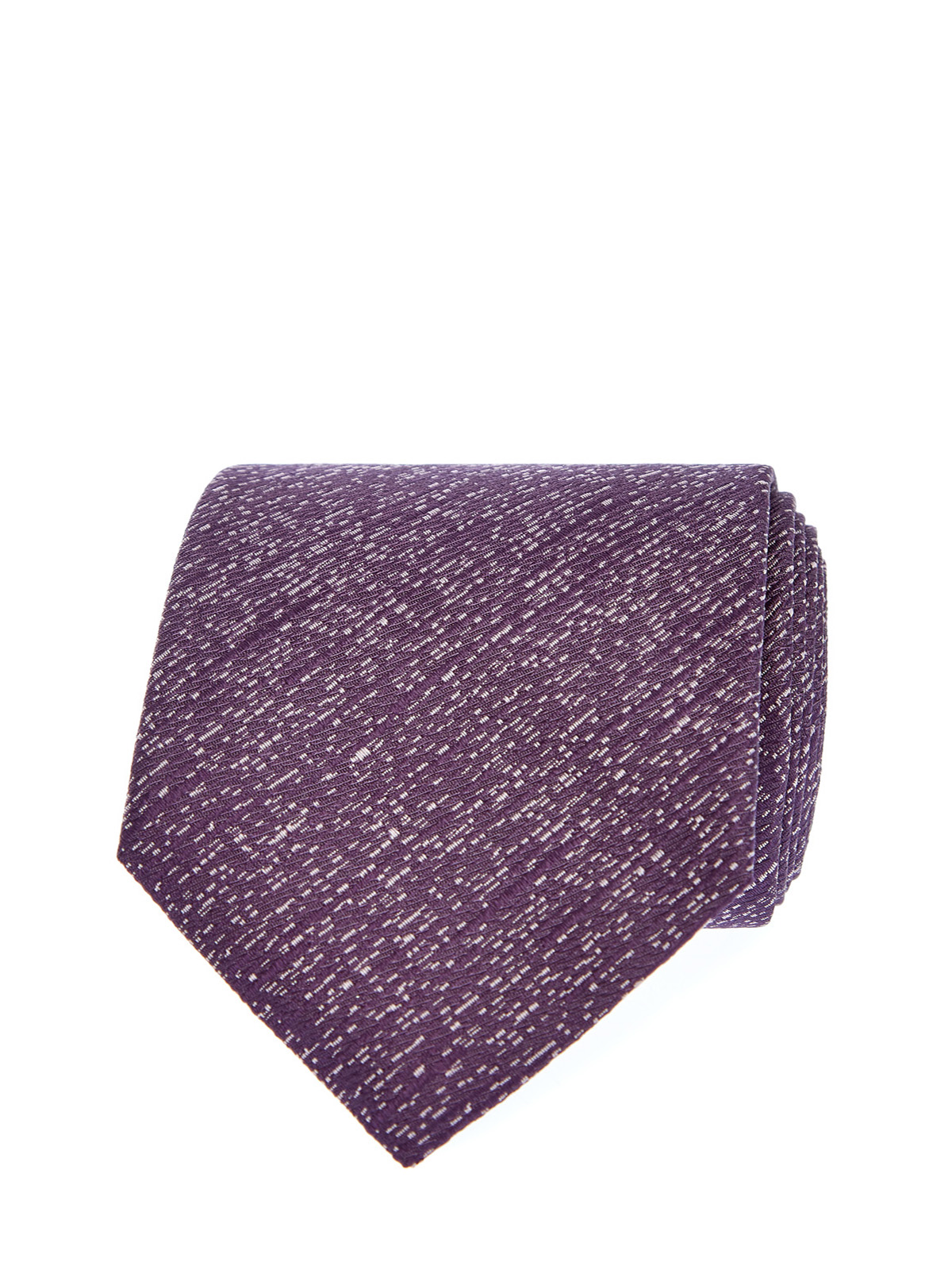 Шелковый галстук с вышитым жаккардовым принтом CANALI, цвет фиолетовый, размер 41;41.5;42;42.5;43;43.5;44