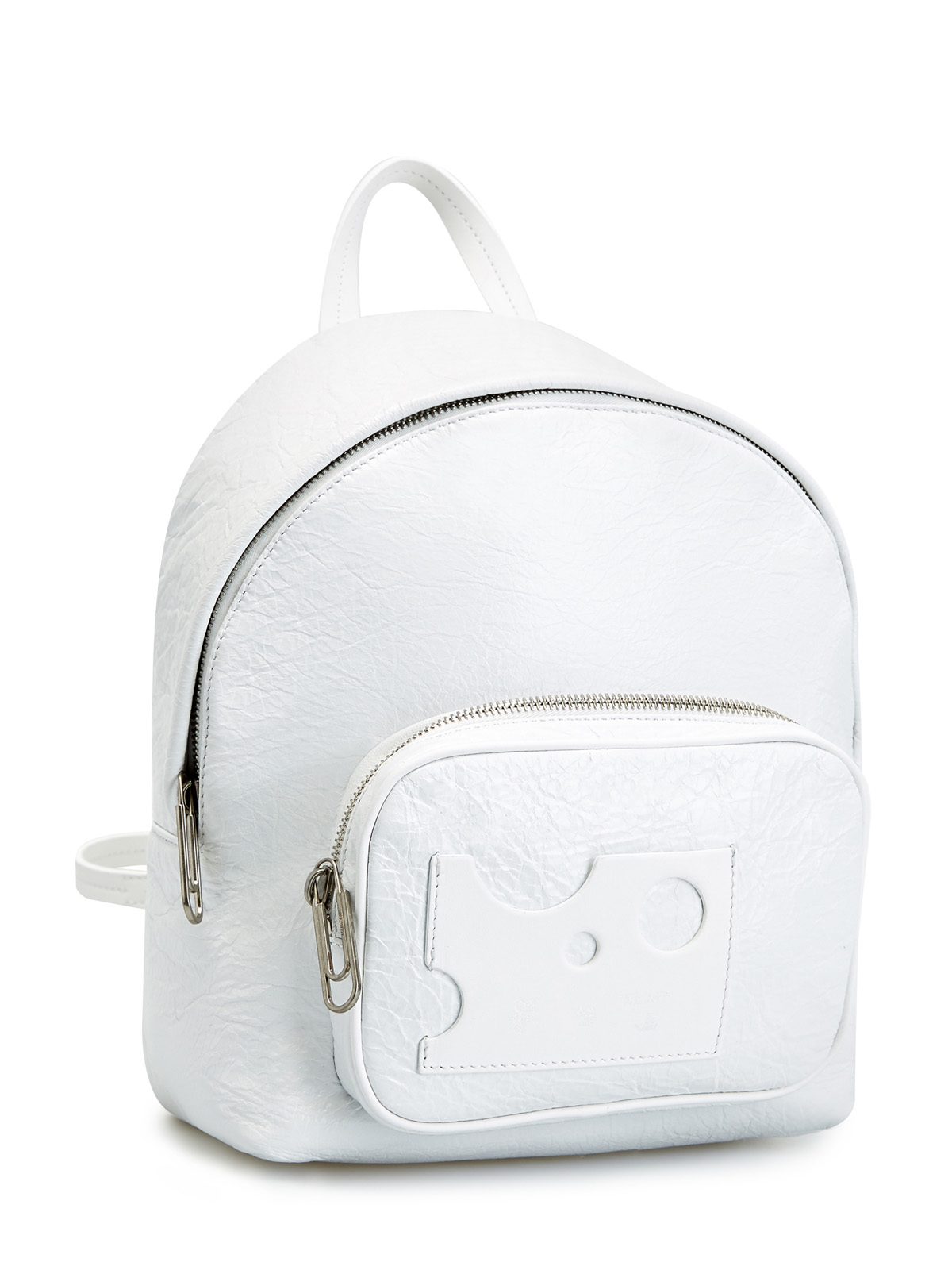 Белый рюкзак из фактурной кожи с логотипом Hands Off OFF-WHITE, размер 36;36.5;37.5;38;38.5;39;40 - фото 3