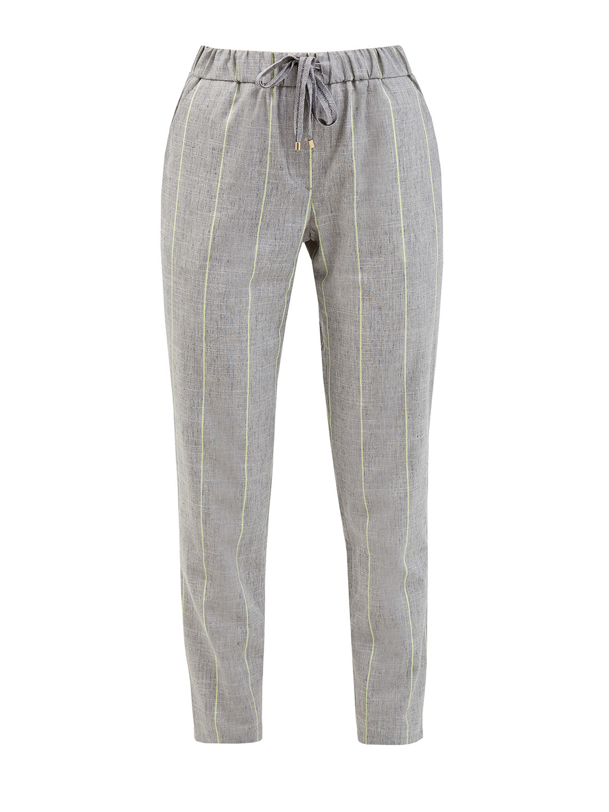 Укороченные брюки в стиле leisure с мелованным принтом LORENA ANTONIAZZI, цвет серый, размер 40;48;42 - фото 1