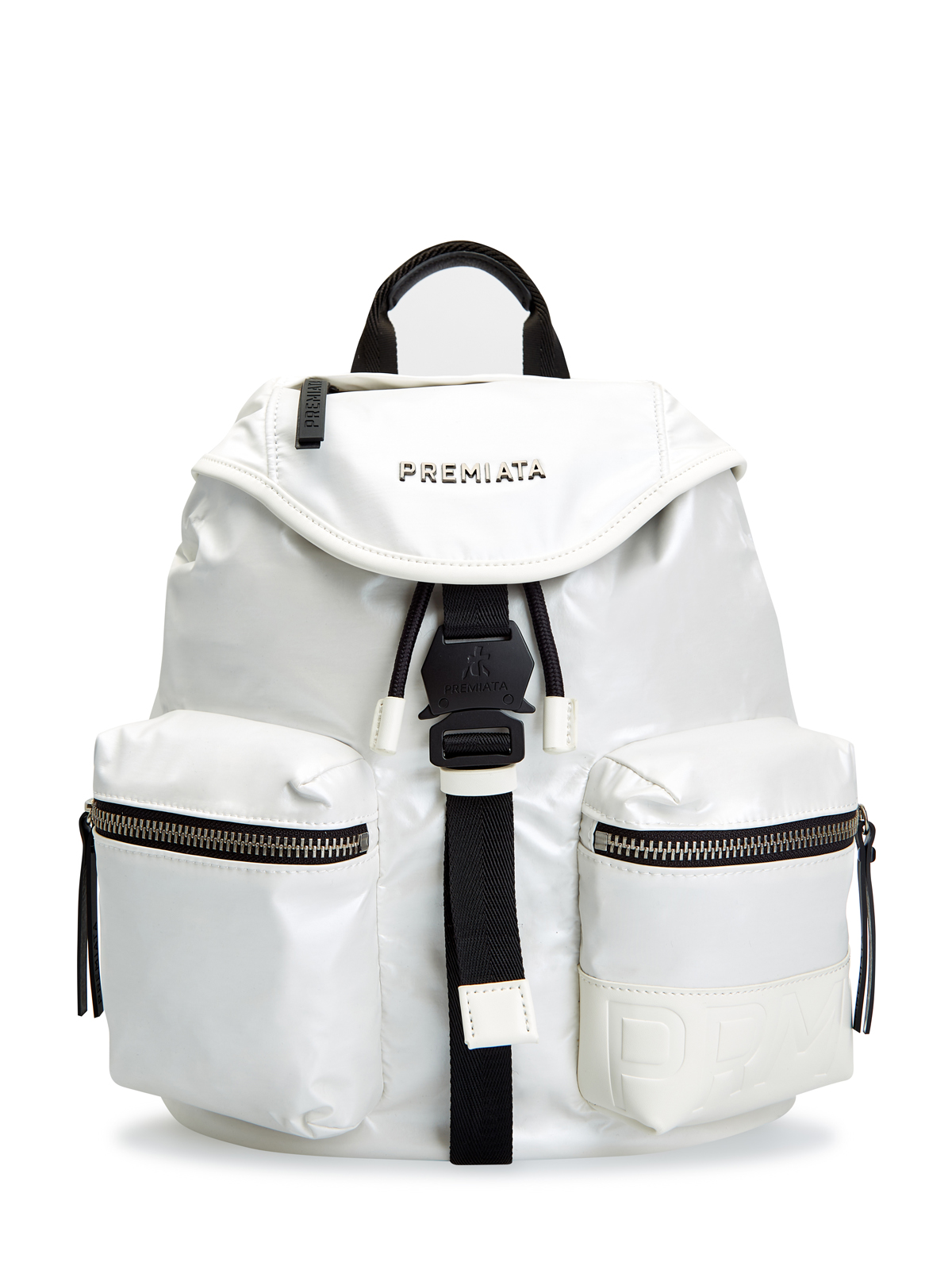 Функциональный рюкзак Lyn с кожаной отделкой и съемным ремнем PREMIATA, цвет белый, размер S;M