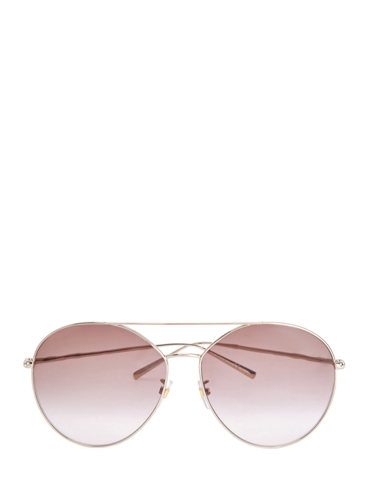 Очки-авиаторы в тонкой оправе с отделкой стразами GIVENCHY (sunglasses), цвет розовый, размер S;M;L - фото 1