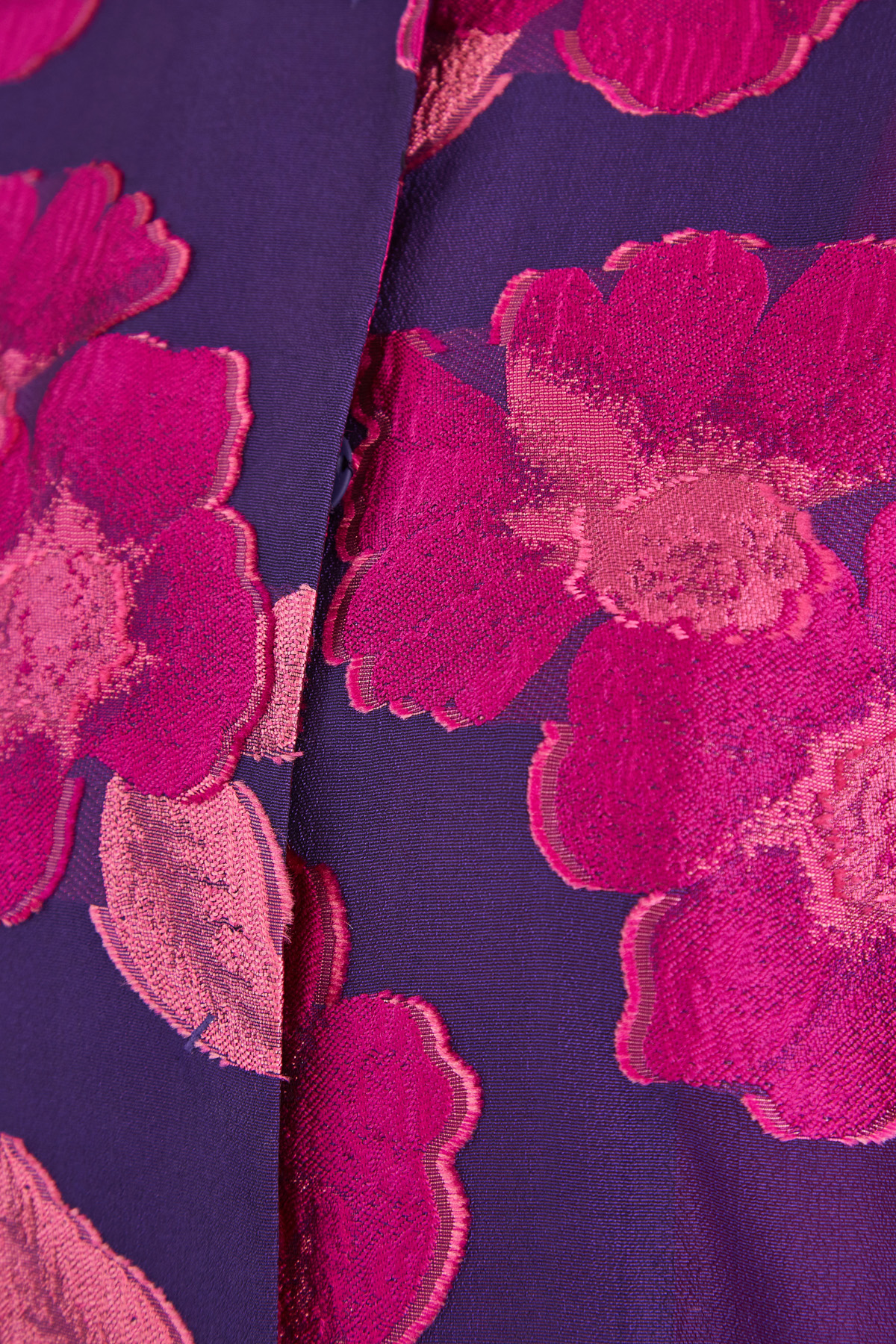 Яркое пальто с жаккардовой цветочной вышивкой и потайной застежкой EMANUEL UNGARO, размер 36 - фото 5