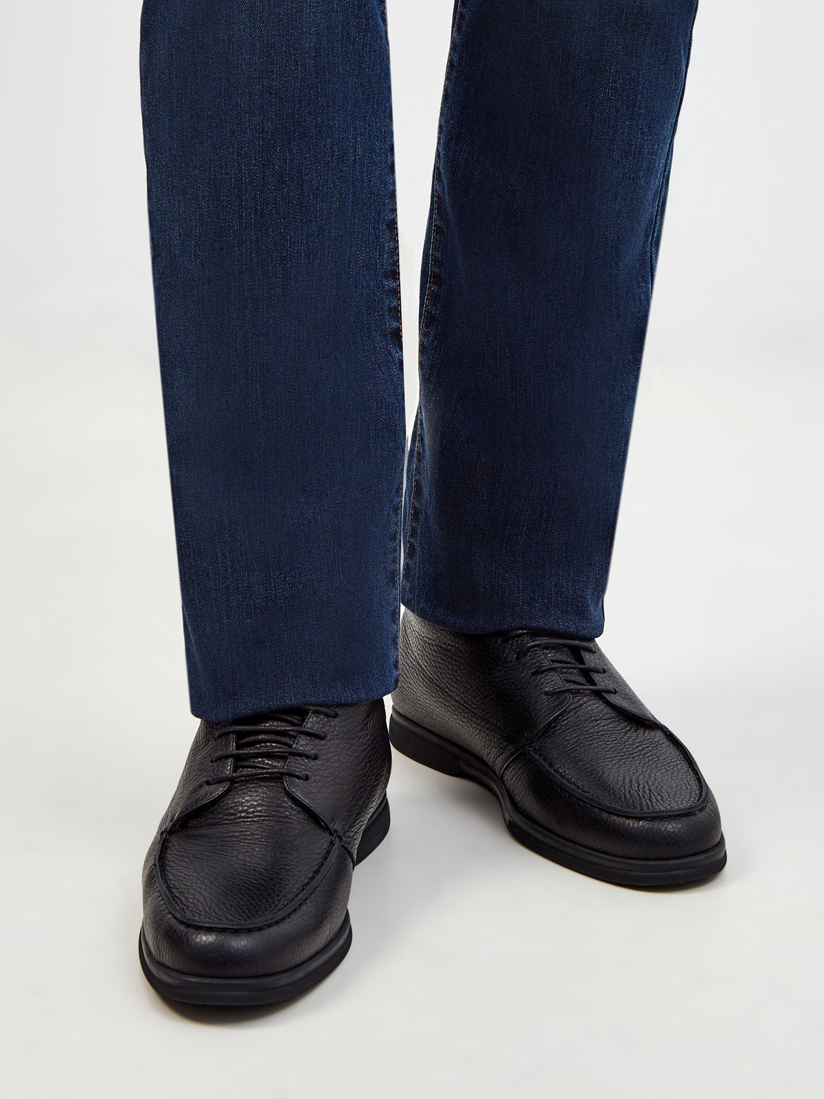 Утепленные ботинки-дезерты с отделкой из густого меха CANALI, цвет черный, размер 40;40.5;41;41.5;42;42.5;43;43.5;44;45 - фото 2