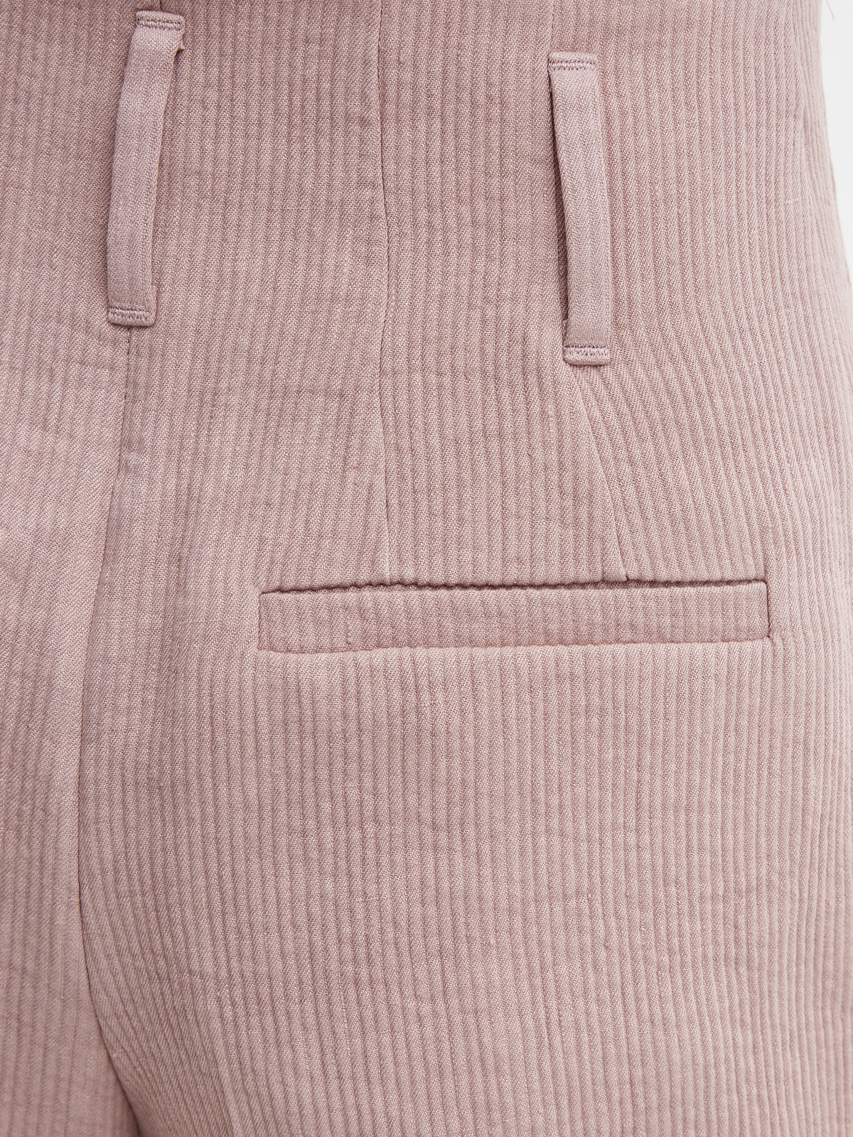 Шорты Corset Wide Flare из льняного и хлопкового репса BRUNELLO CUCINELLI, цвет розовый, размер 40;42;38 - фото 6